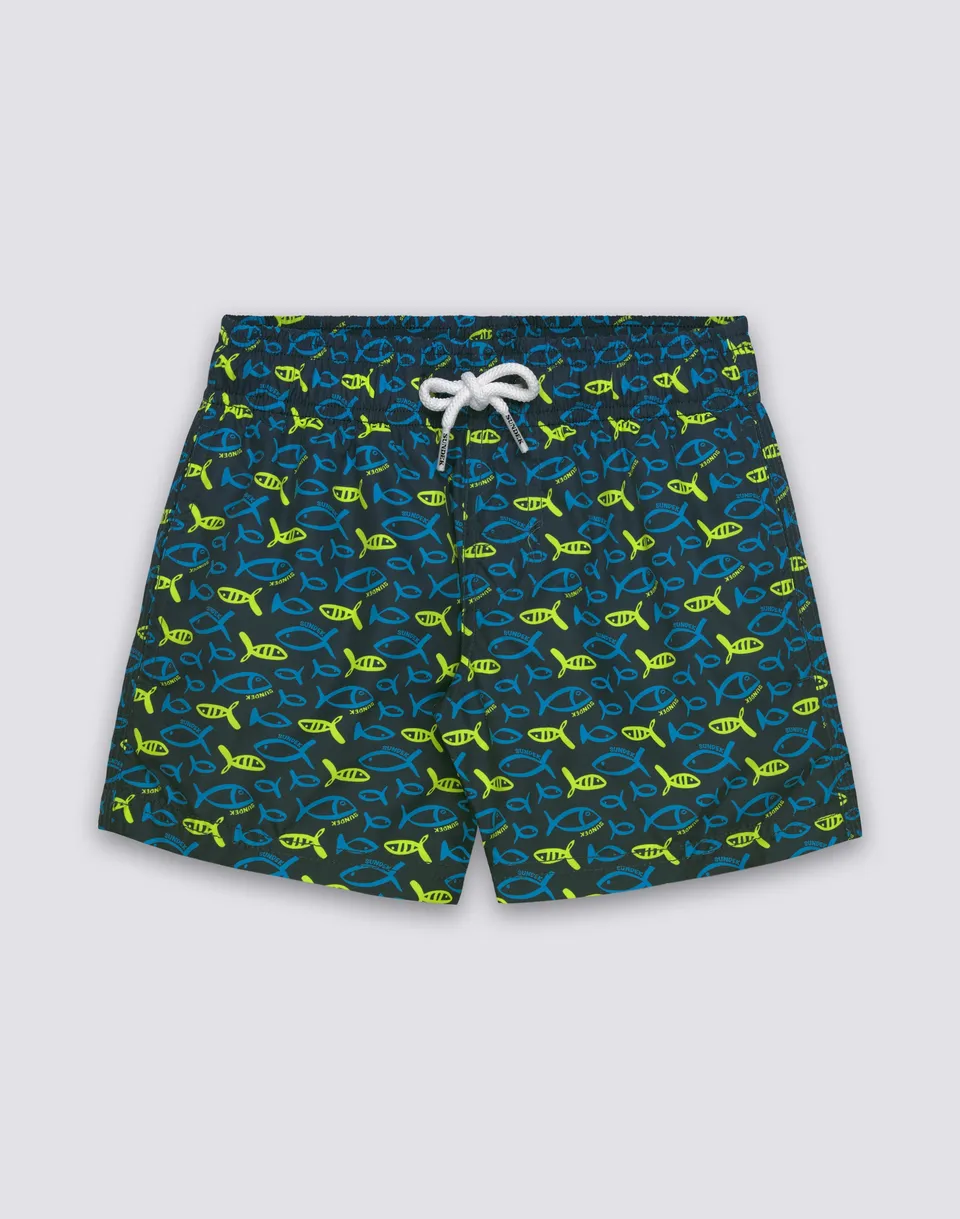 sundek-fishaz-costume-da-bagno-bambino-corto-a-pantaloncino image 1
