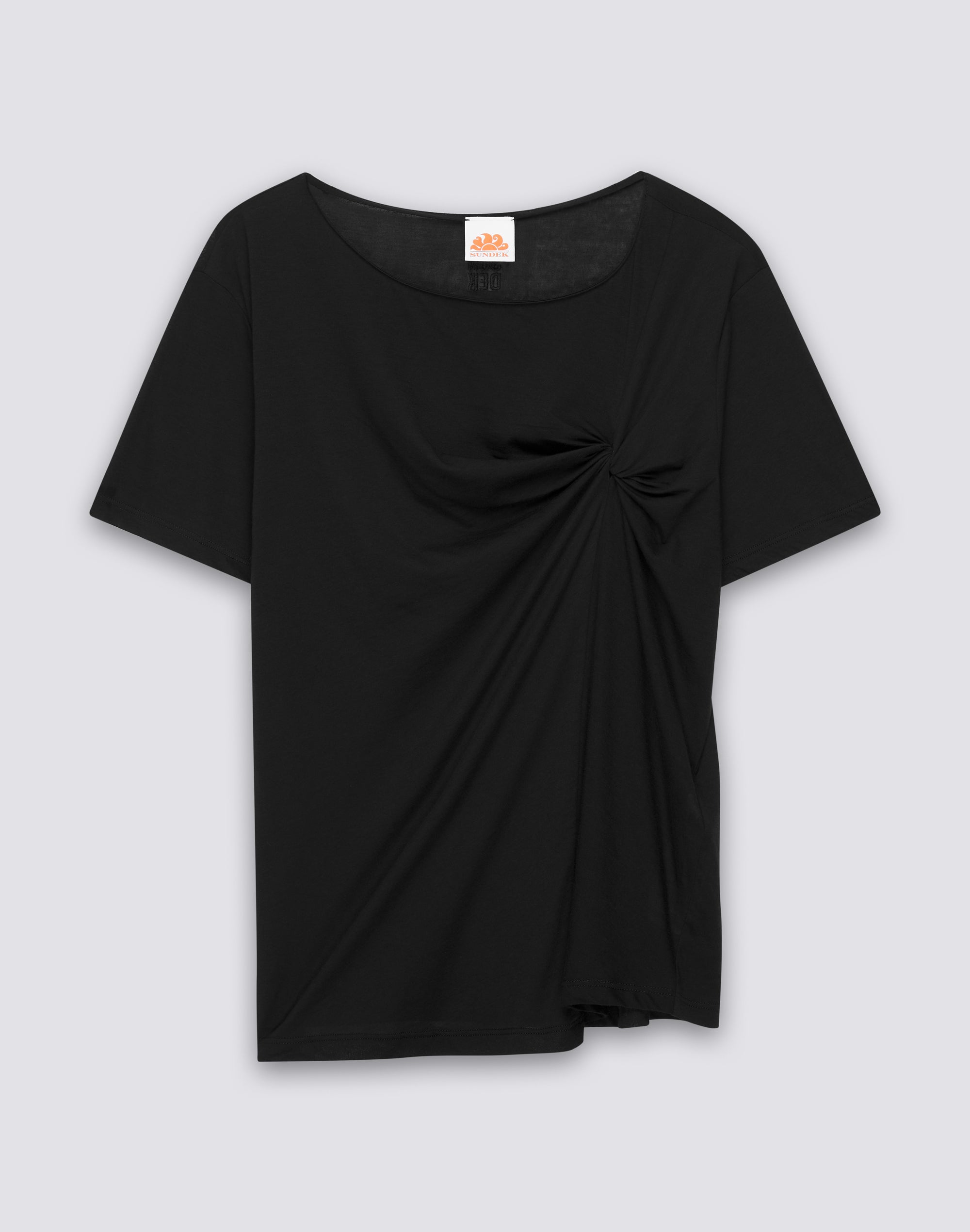 sundek-w236teyj100-t-shirt-donna-collo-ampio-con-nodo-frontale image 1