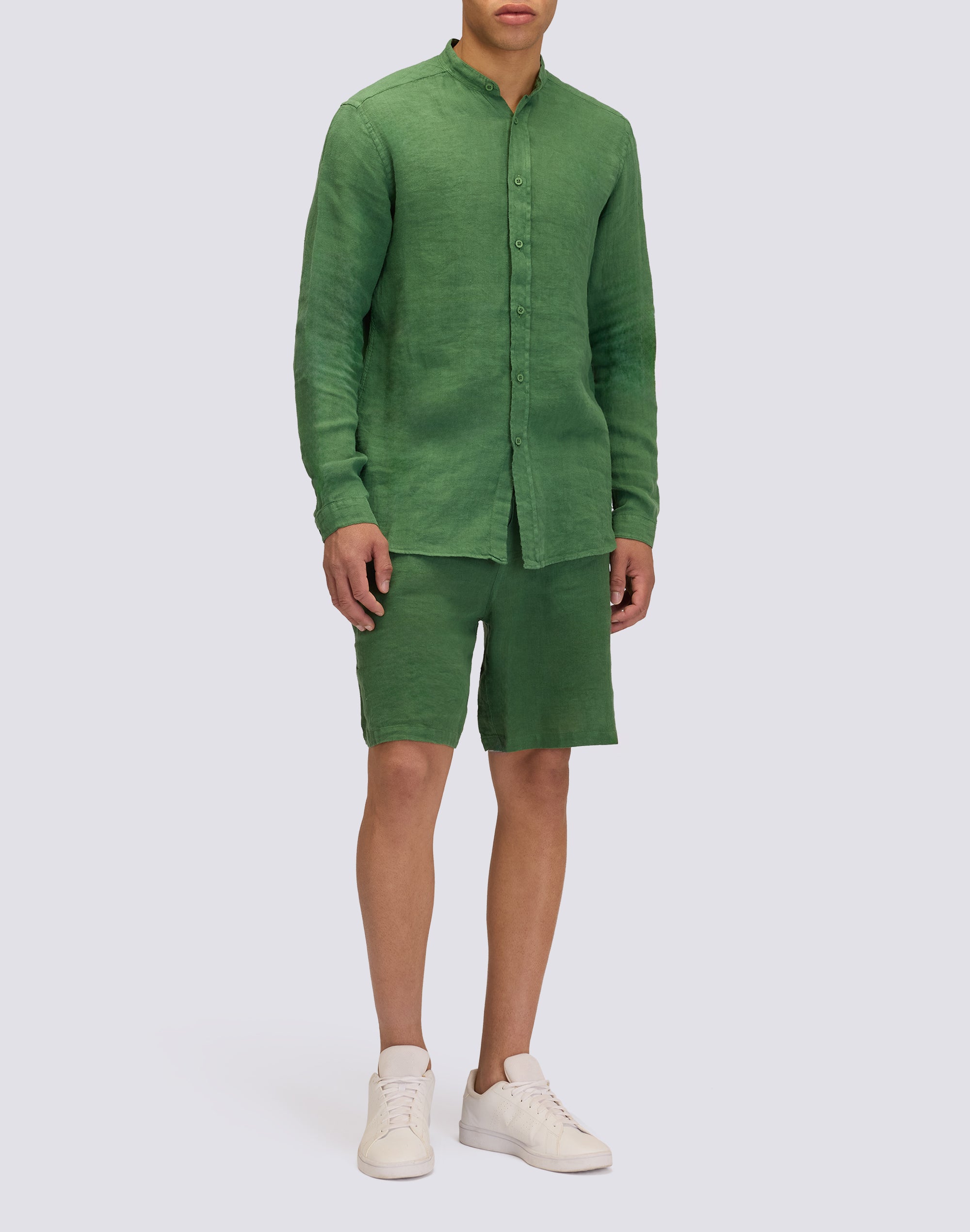 sundek-m821shli5tc-camicia-in-lino-uomo-collo-alla-coreana image 4
