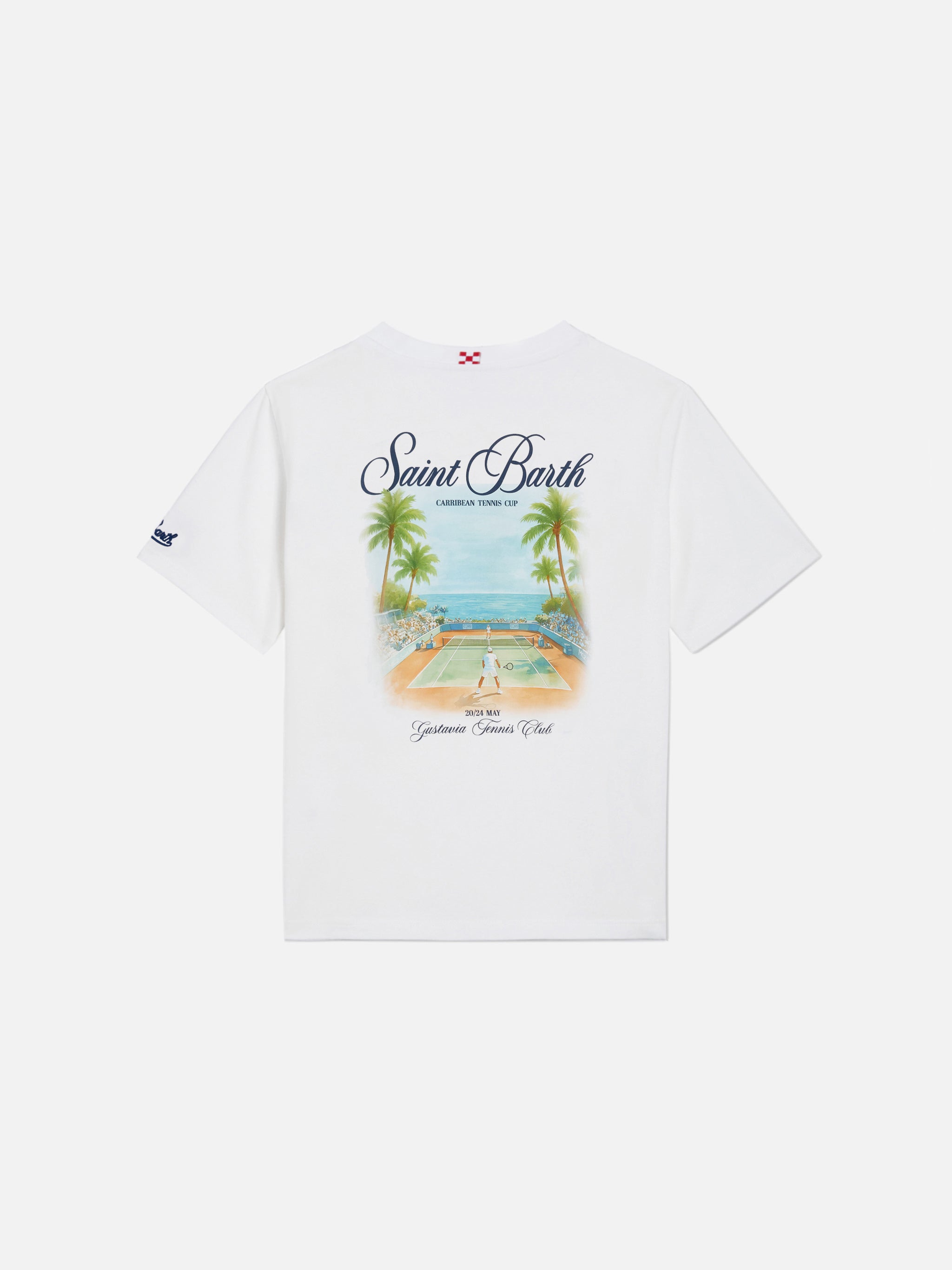 mc2-saint-barth-portland-jr-t-shirt-bambino-bianca-caribbean-tennis-cup image 1