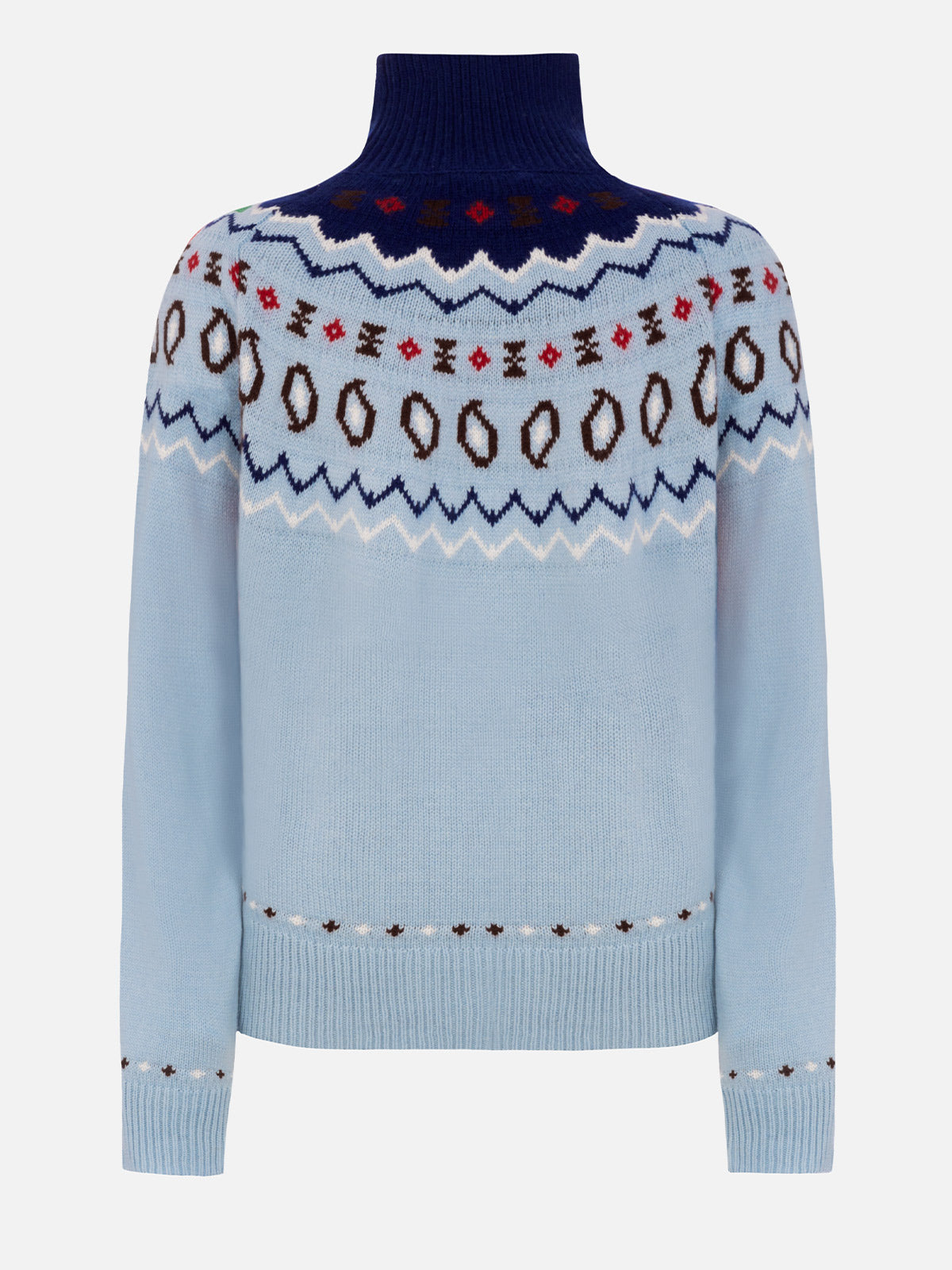 mc2-saint-barth-meghan-maglia-donna-misto-cashmere-jacquard-nordico-blu image 5