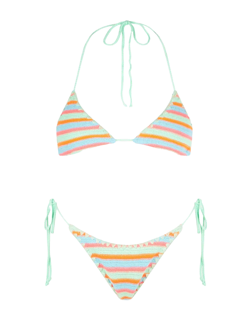 mc2-saint-barth-bikini-leah-marielle-donna-triangolo-crochet-righe-verde-acqua-e image 1
