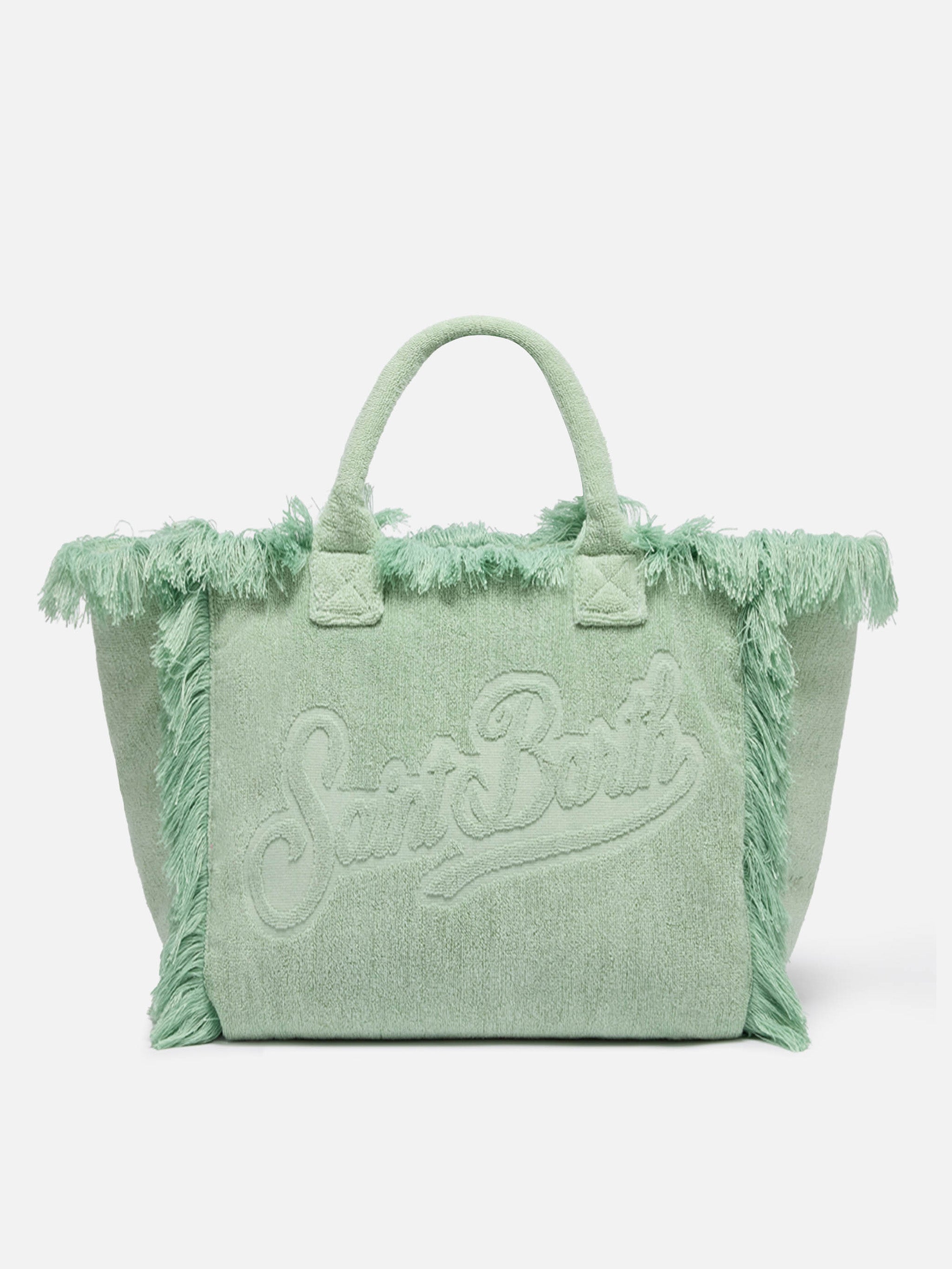 mc2-saint-barth-borsa-a-spalla-vanity-terry-verde-salvia-con-logo-in-bassoriliev image 1