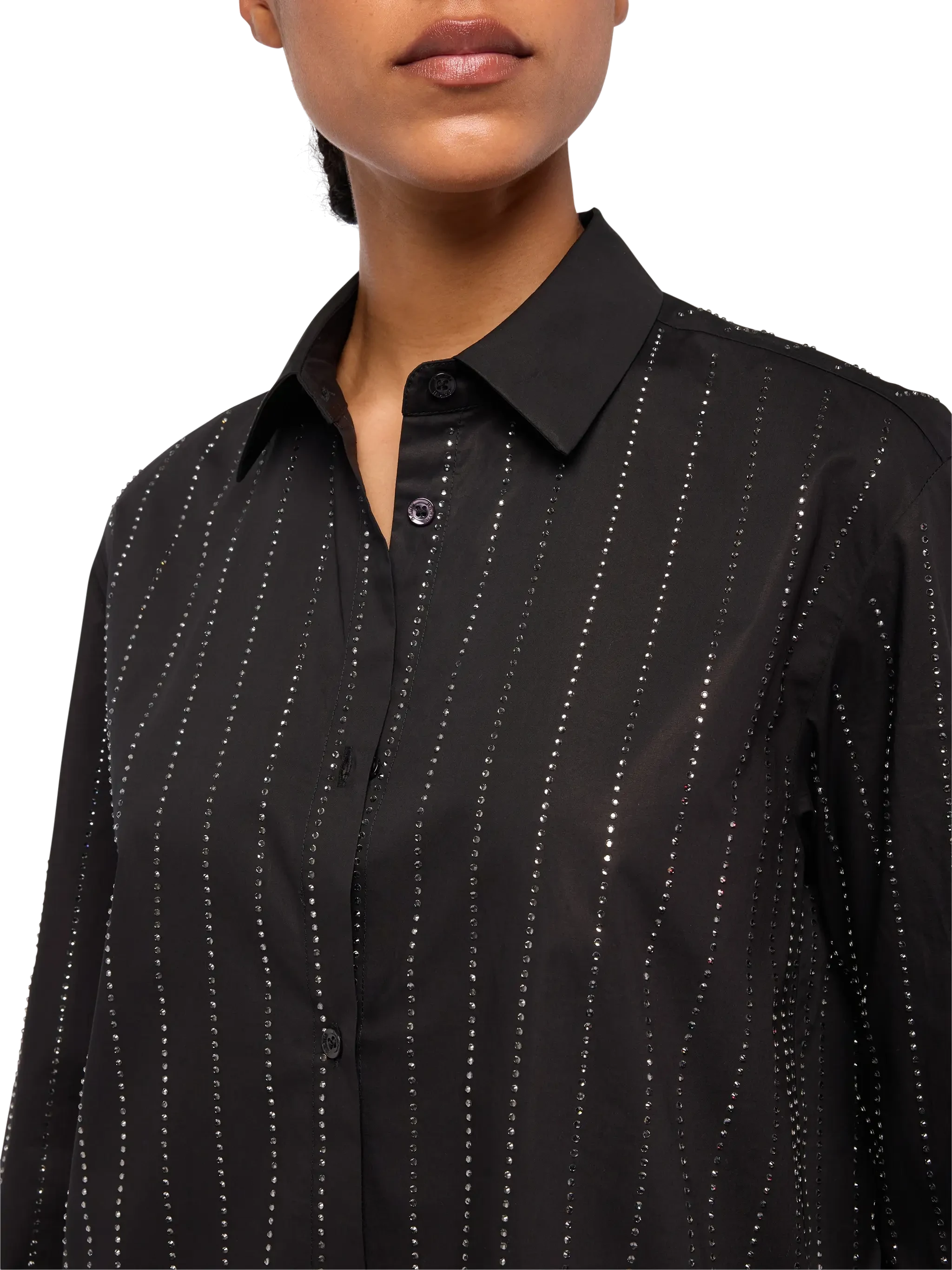 mc2-saint-barth-meredith-camicia-classica-in-popeline-di-cotone-a-righe-con-stra image 2