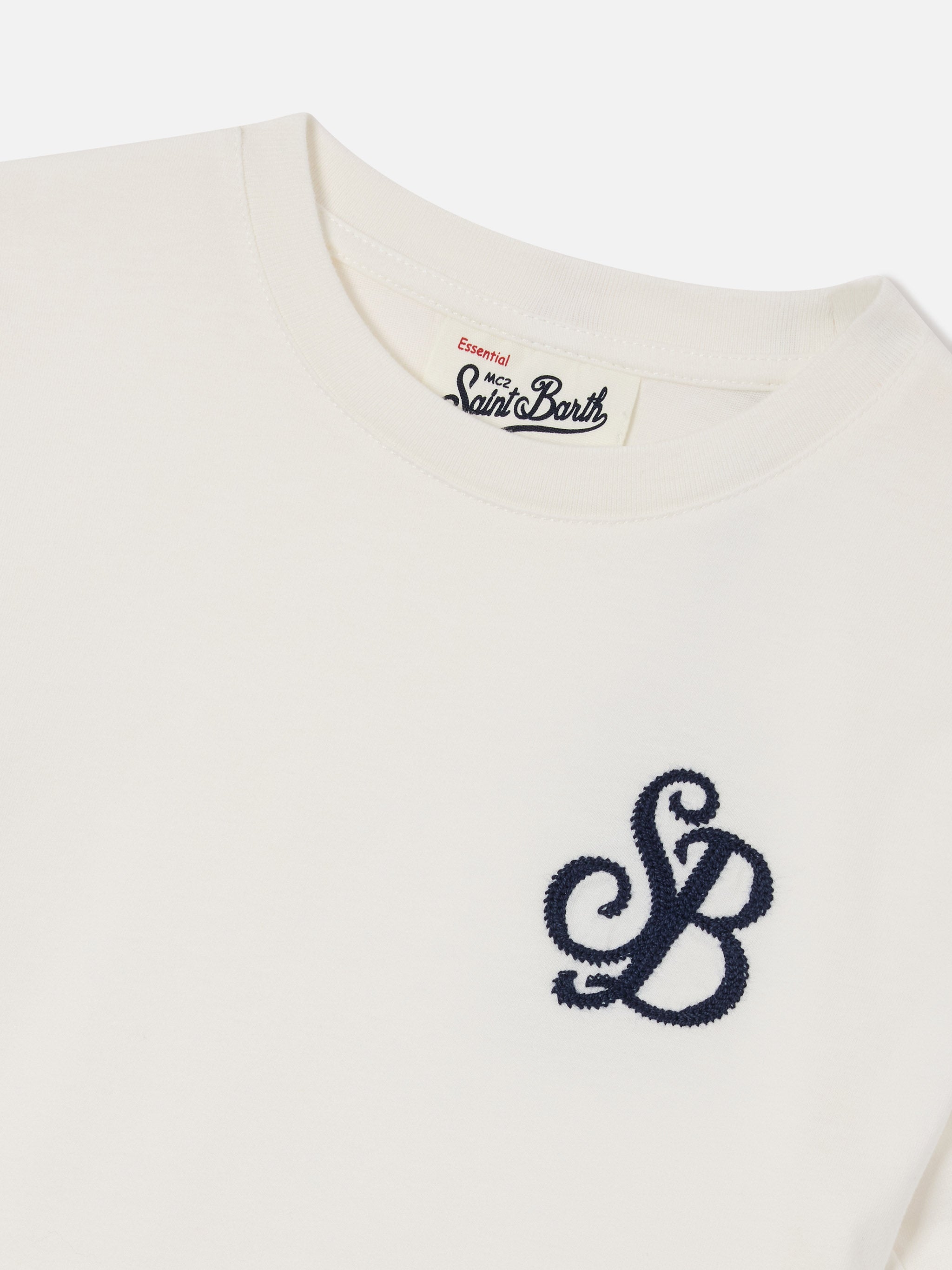 mc2-saint-barth-t-shirt-cameron-bambino-in-cotone-organico-bianca-monogramma-sb- image 2