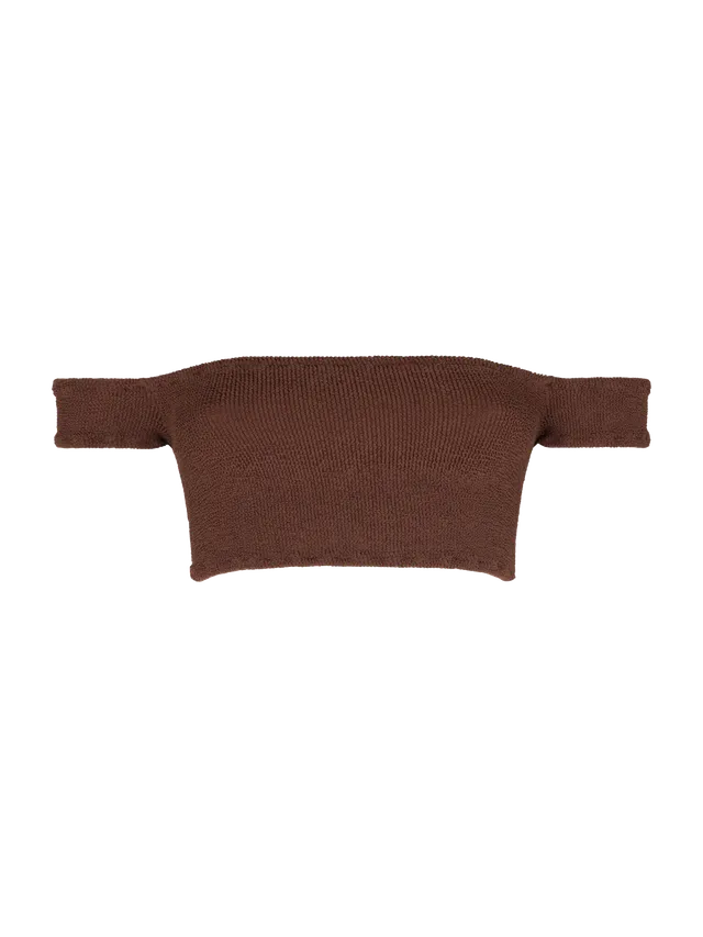 mc2-saint-barth-top-bikini-zena-crinkle-marrone-donna image 1