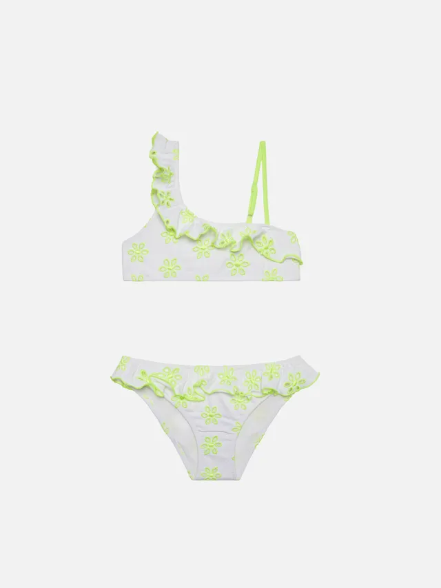 mc2-saint-barth-bikini-bimba-monospalla-fiori-giallo-fluo image 1