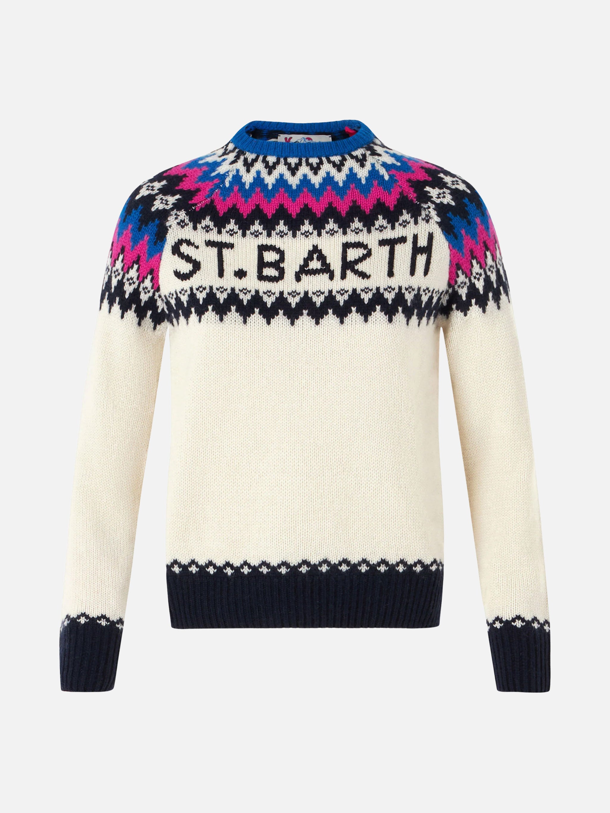 mc2-saint-barth-new-queen-nordic-maglione-jacquard-bianco-donna image 3