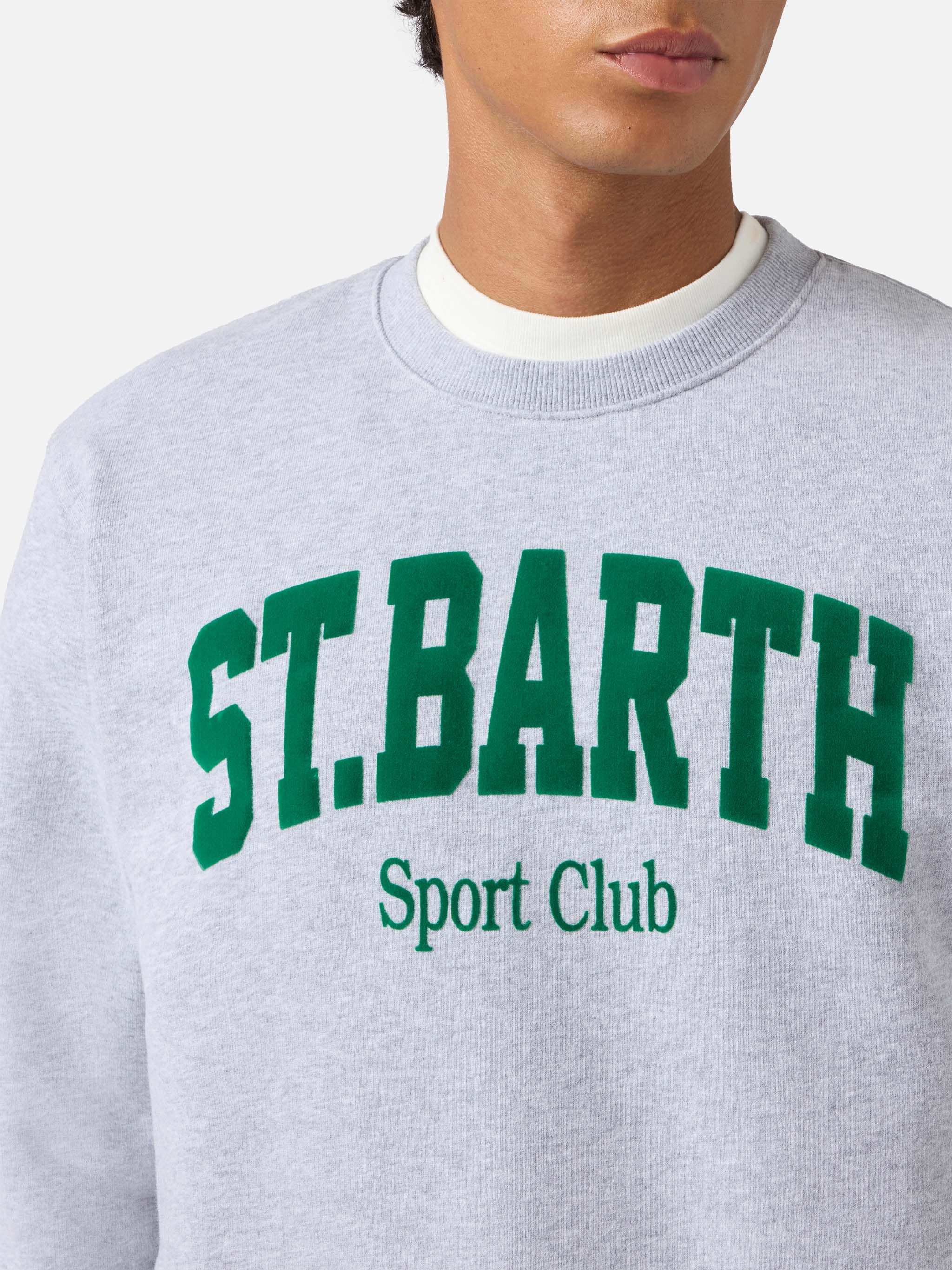 mc2-saint-barth-soho-felpa-uomo-cotone-grigio-melange-st-barth-sport-club image 2
