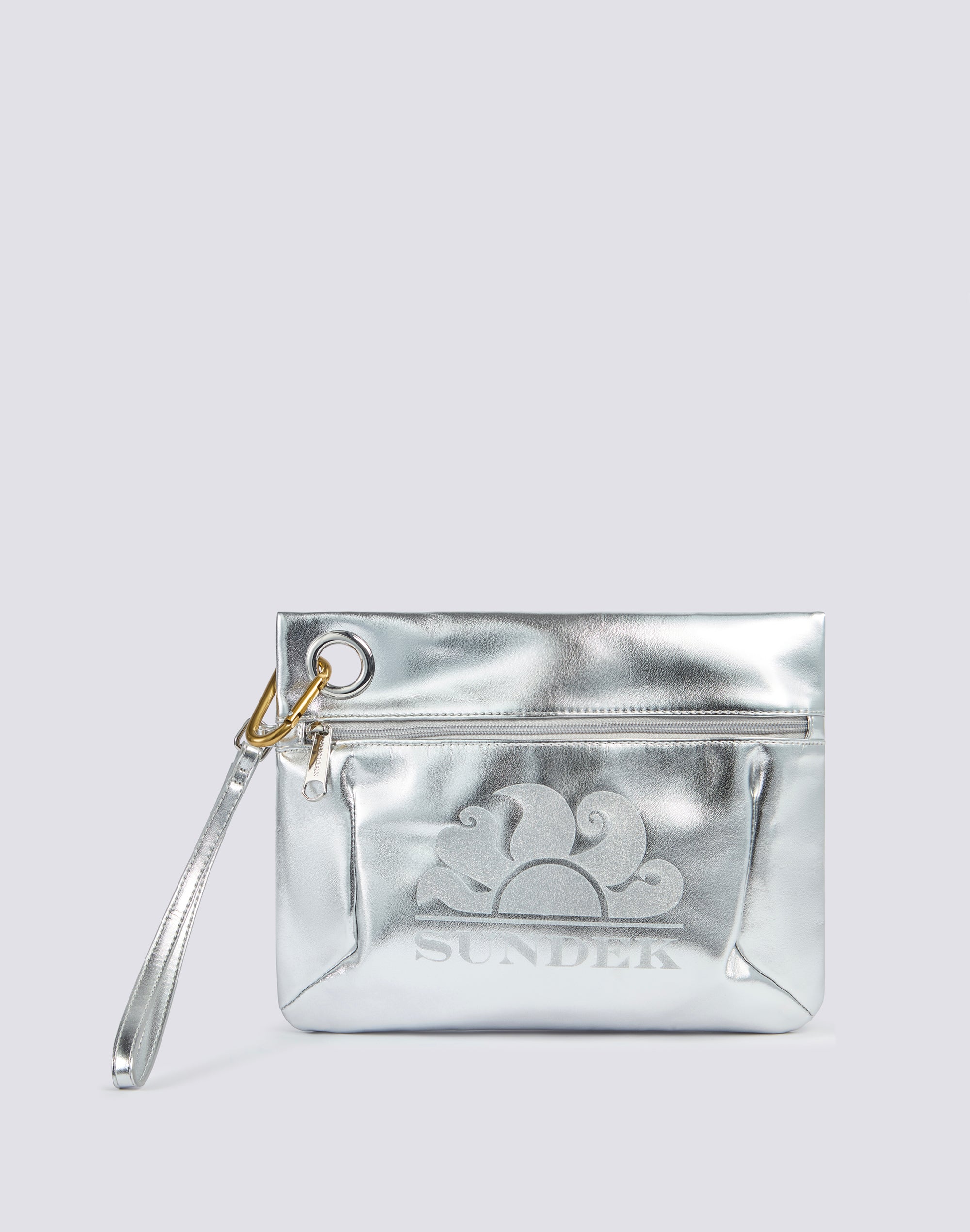 sundek-borsa-clutch-laminata-mini-con-logo-22x27-cm image 1