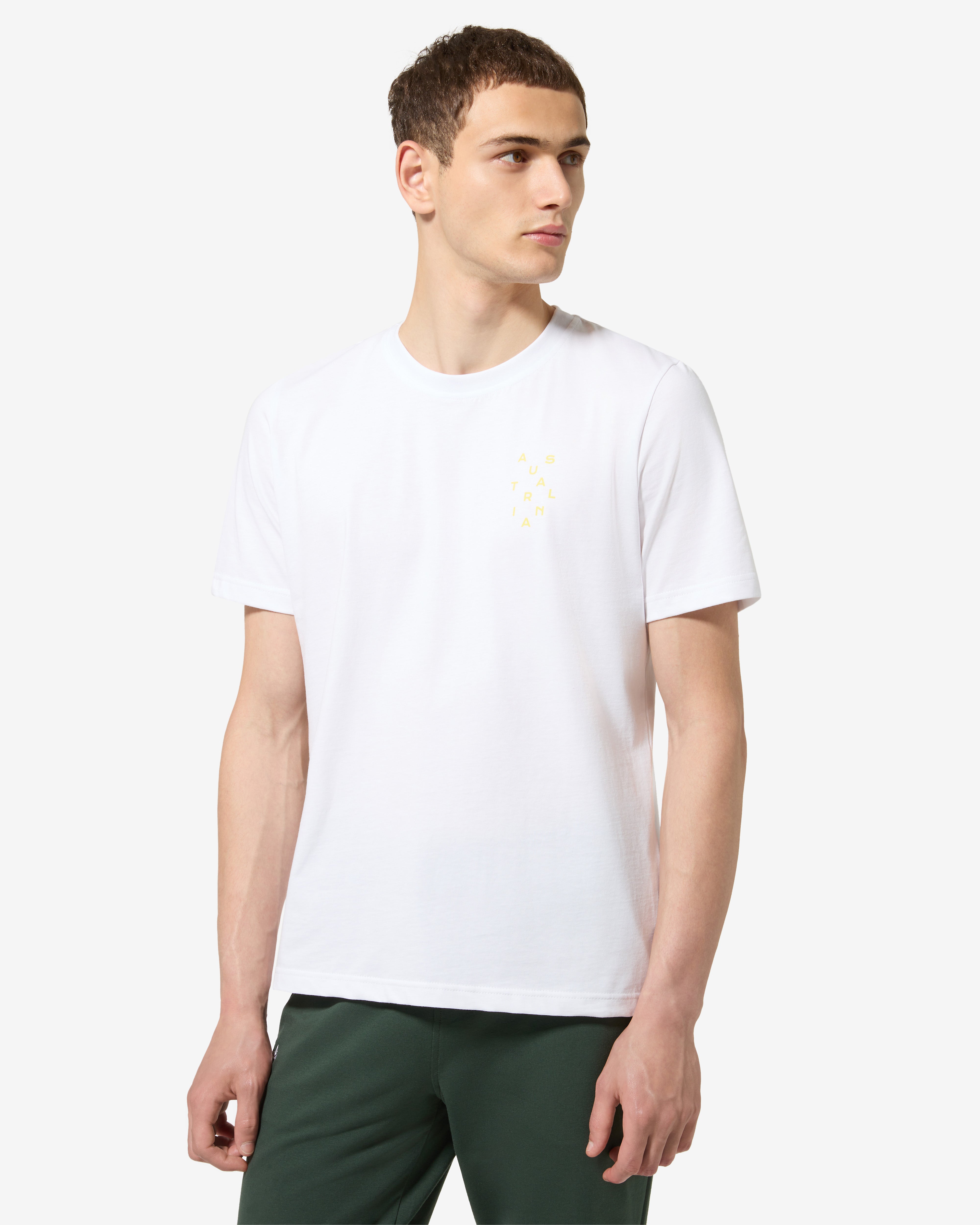 australian-topographic-t-shirt-maglia-cotone-bianca-regular-fit image 3