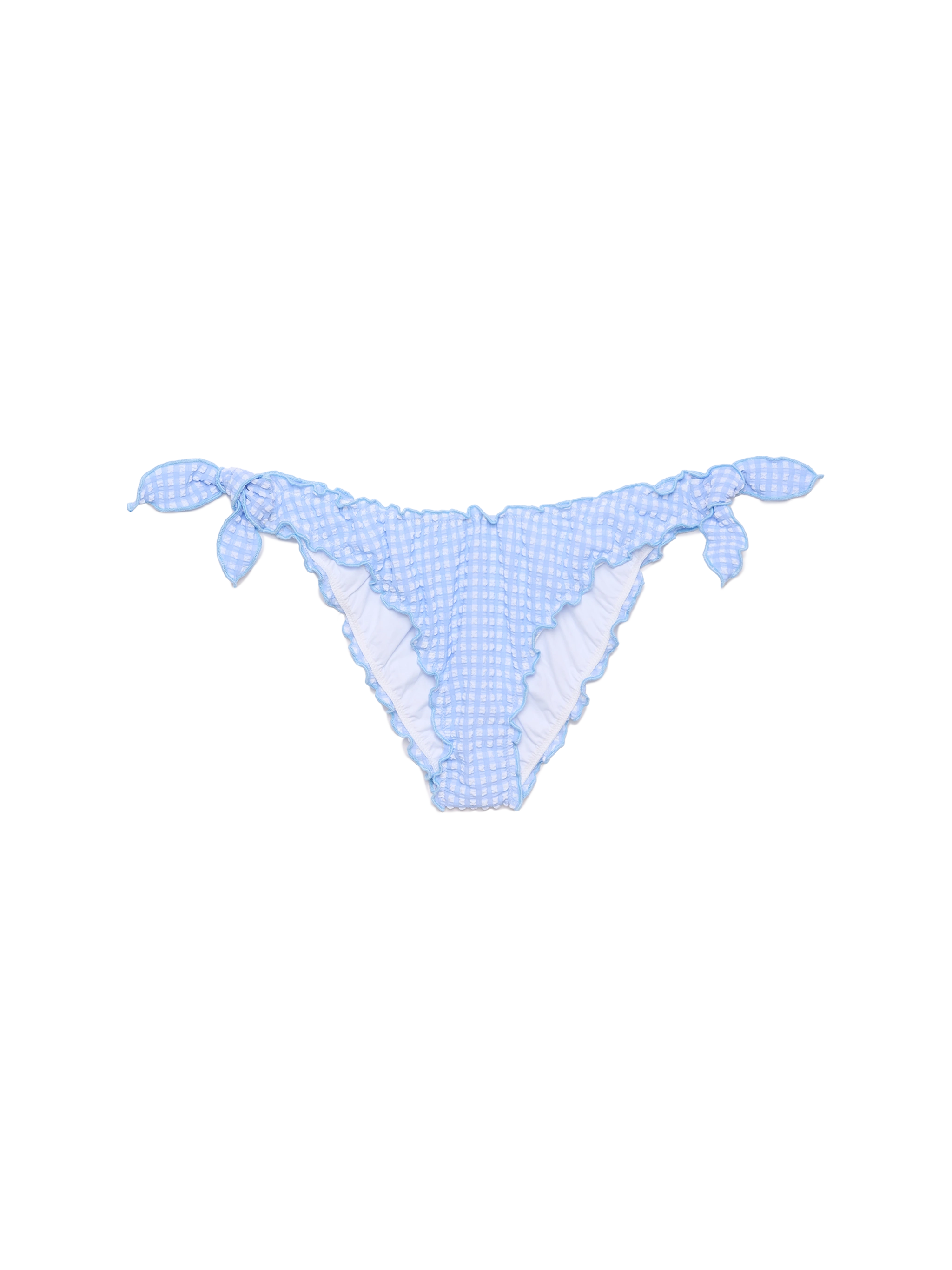 mc2-saint-barth-moon-slip-mare-donna-classico-seersucker-stampa-vichy-azzurro image 1