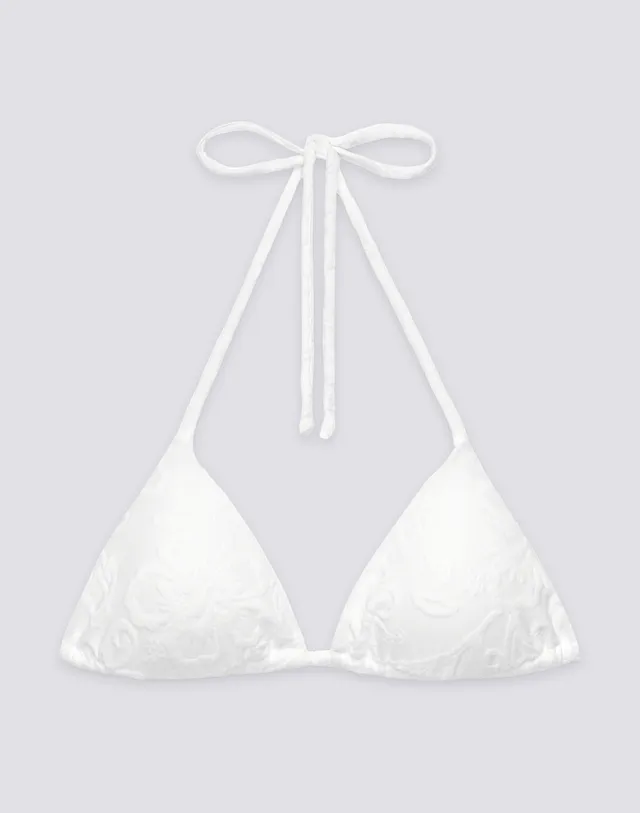 sundek-jennifer-top-bikini-a-triangolo-in-spugna-jacquard-hibiscus image 1