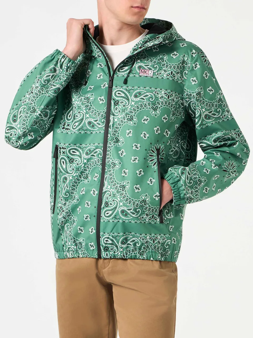 giacca-antivento-kauris-mc2-saint-barth-fantasia-bandana-verde-militare image 1