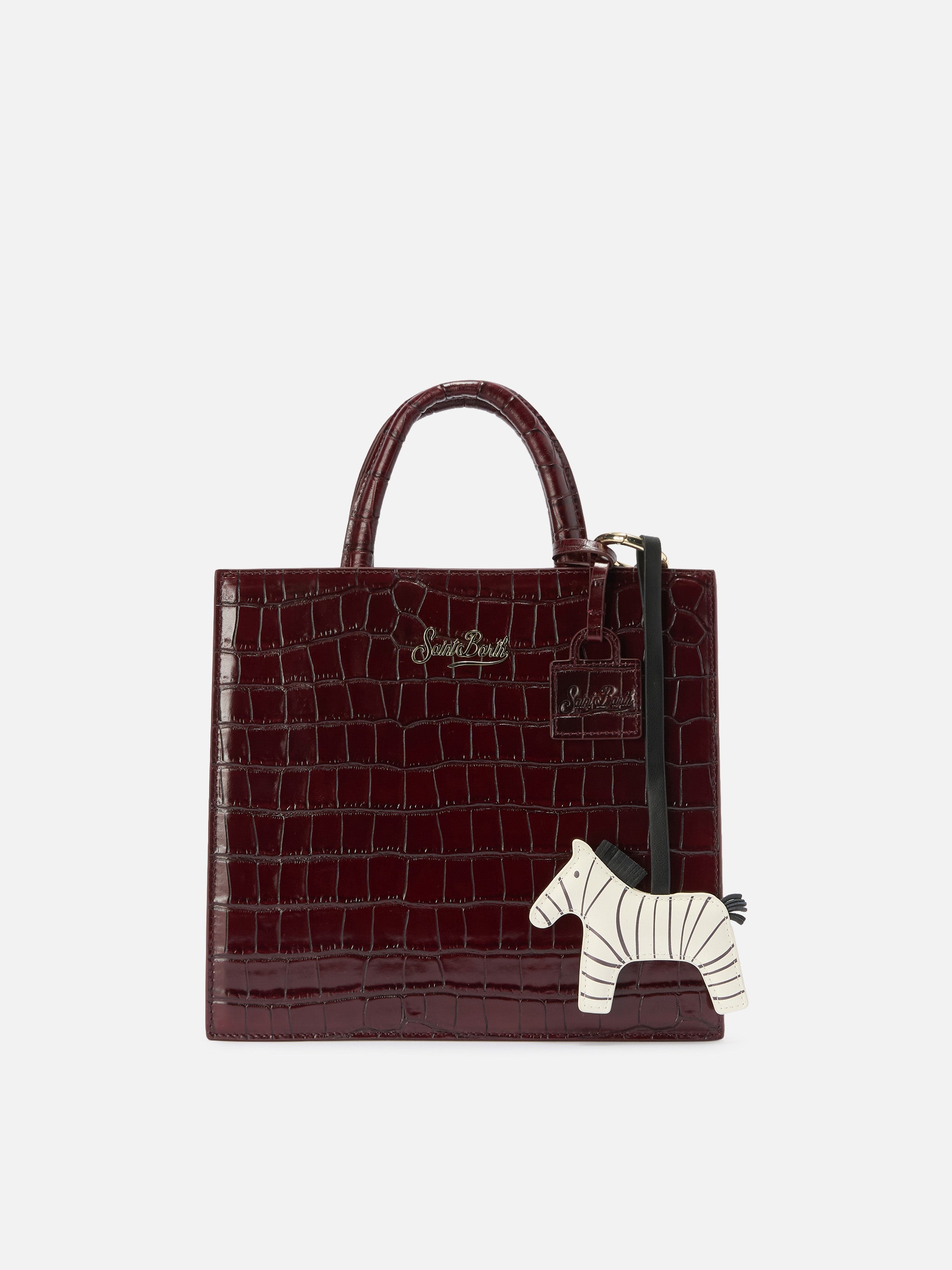 mc2-saint-barth-bag-charm-zebra-pelle-bianca-6x6x2-cm image 2