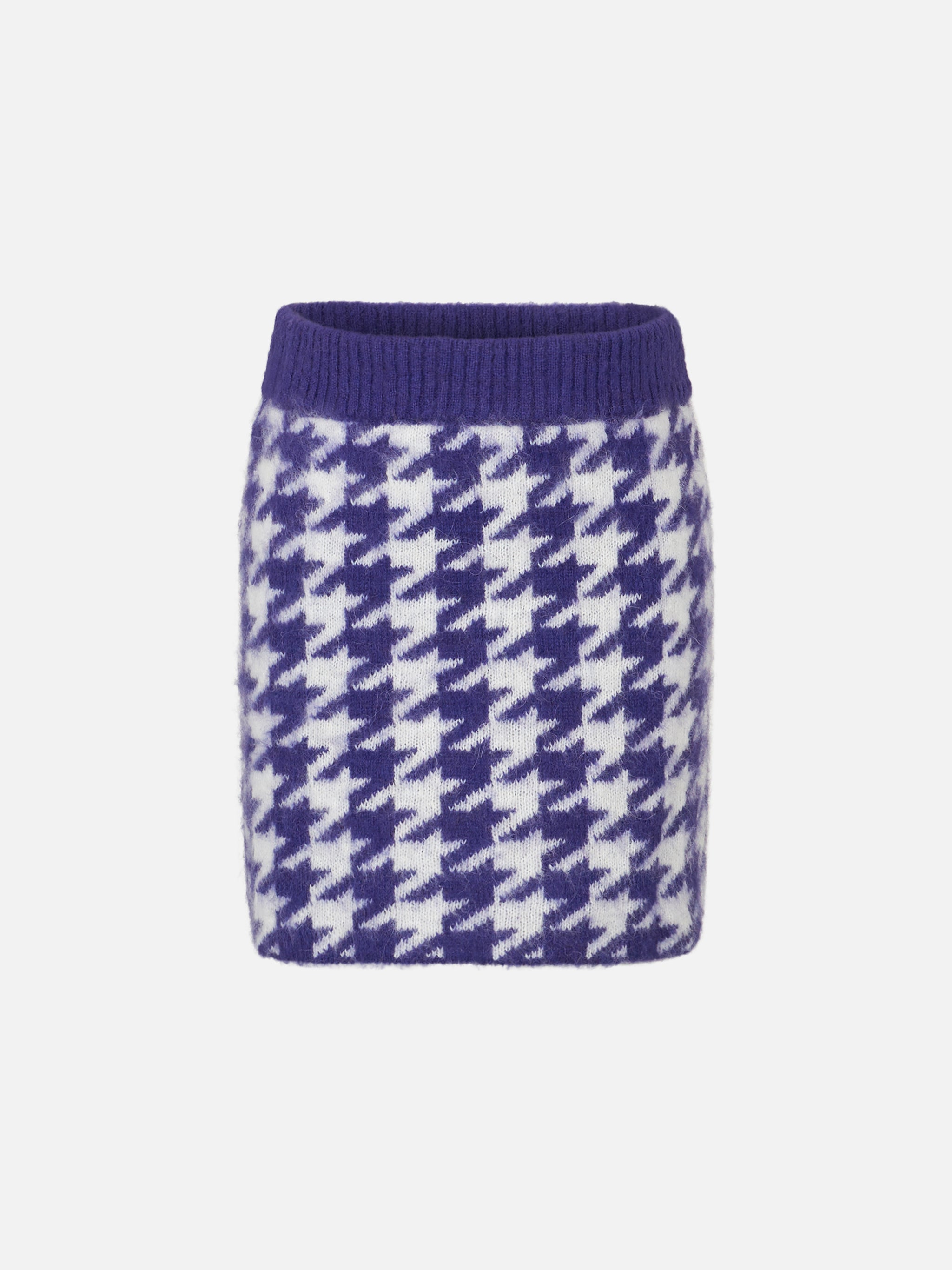 mc2-saint-barth-gonna-da-bambina-in-maglia-stampa-pied-de-poule-viola image 1