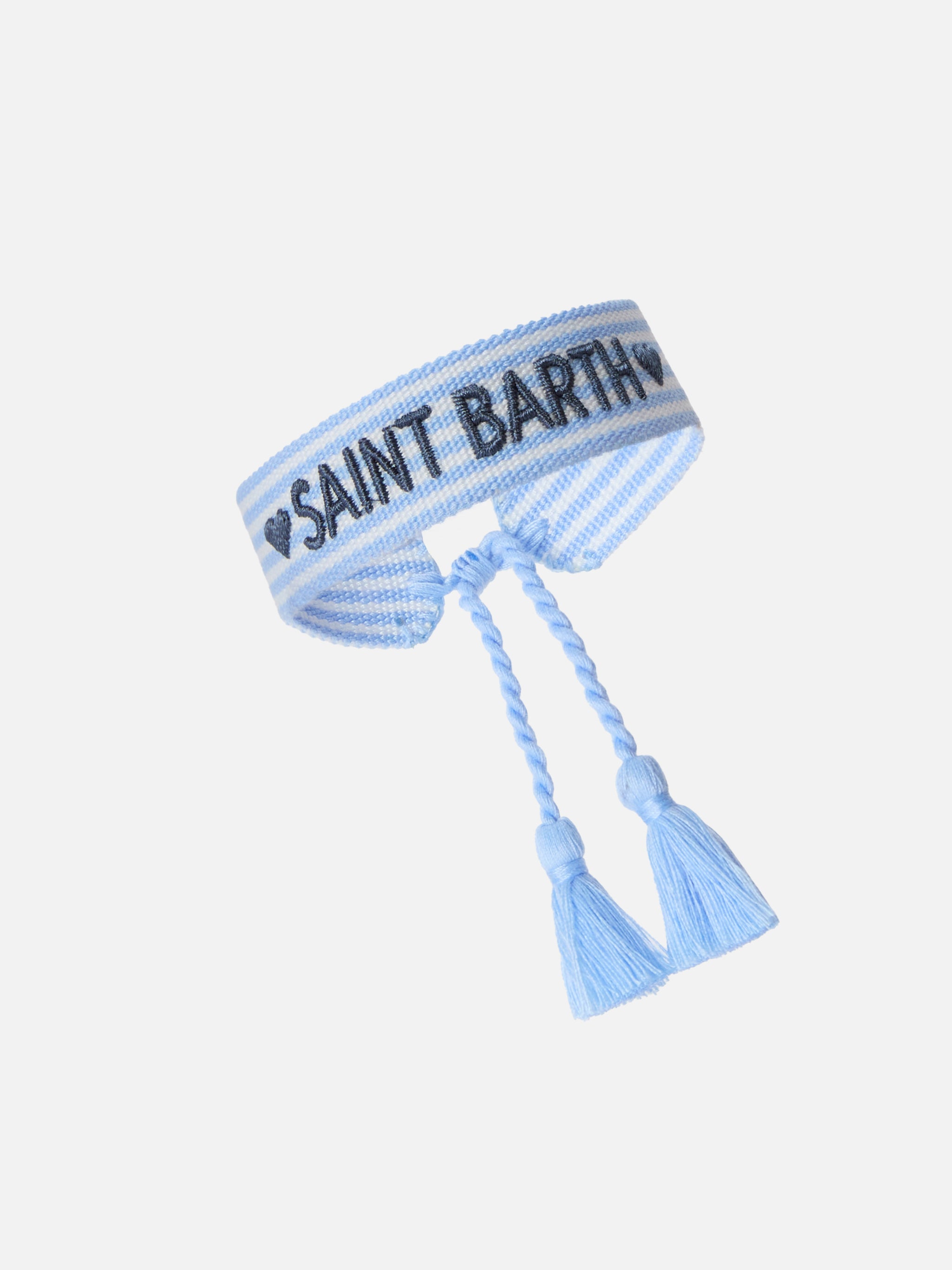 mc2-saint-barth-bracciale-tessuto-rigato-azzurro-ricamo-saint-barth image 2