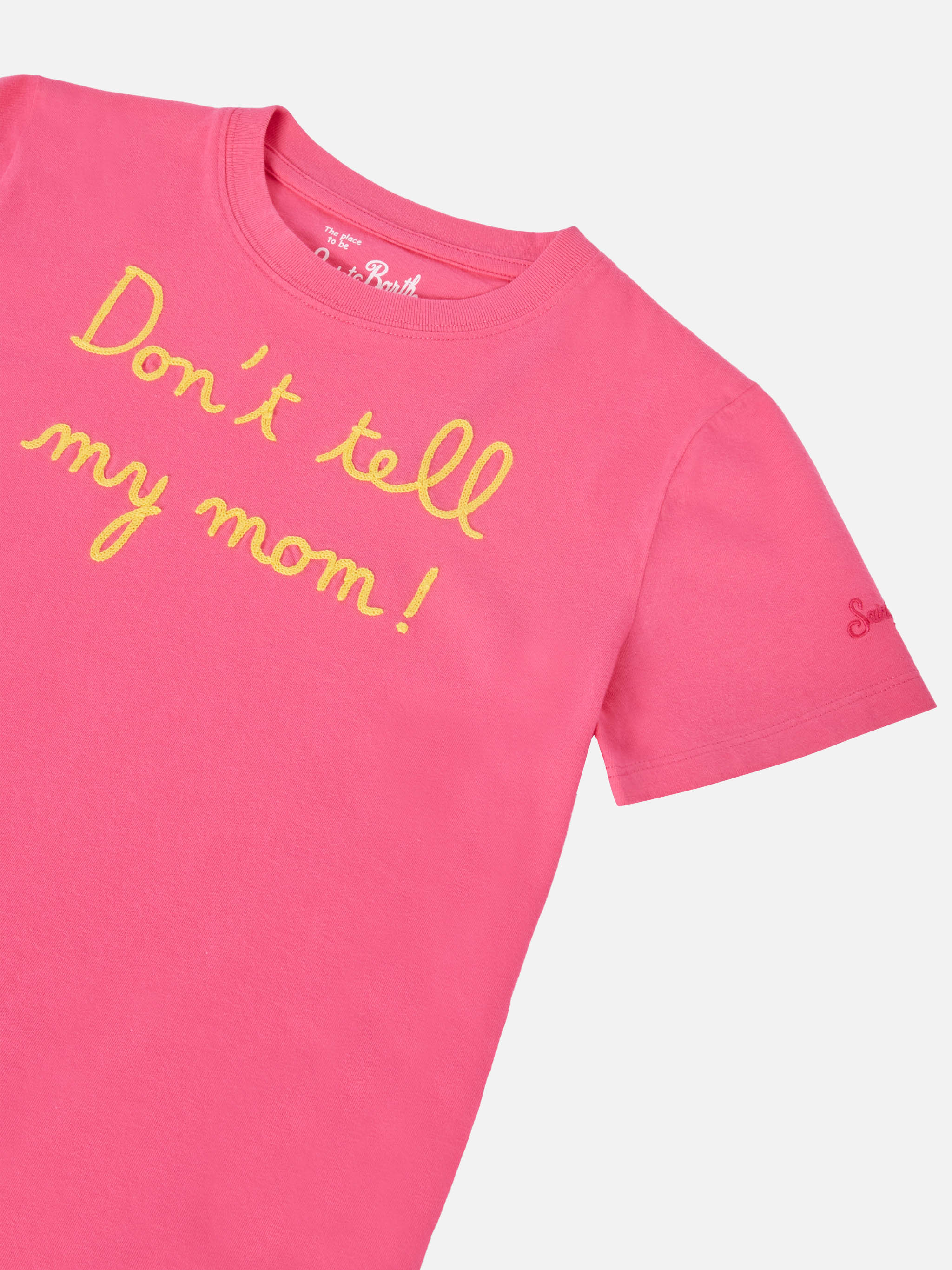 mc2-saint-barth-t-shirt-bambina-elly-fuchsia-con-ricamo-logo image 2