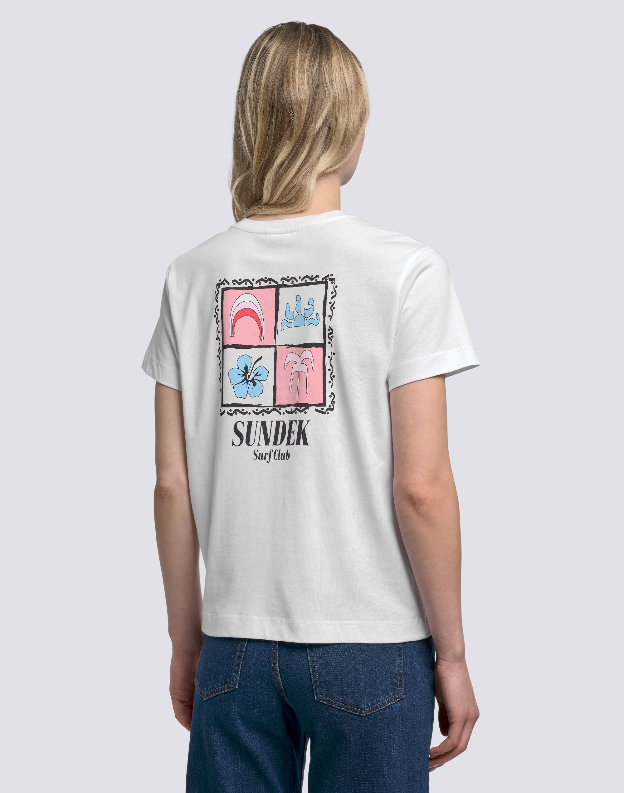 sundek-t-shirt-donna-stampe-fit-comfort-girocollo image 4