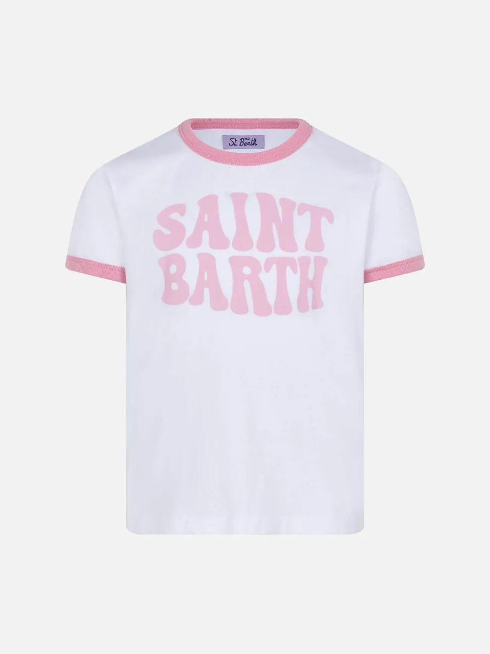mc2-saint-barth-t-shirt-bambina-cotone-stampa-groovy image 1