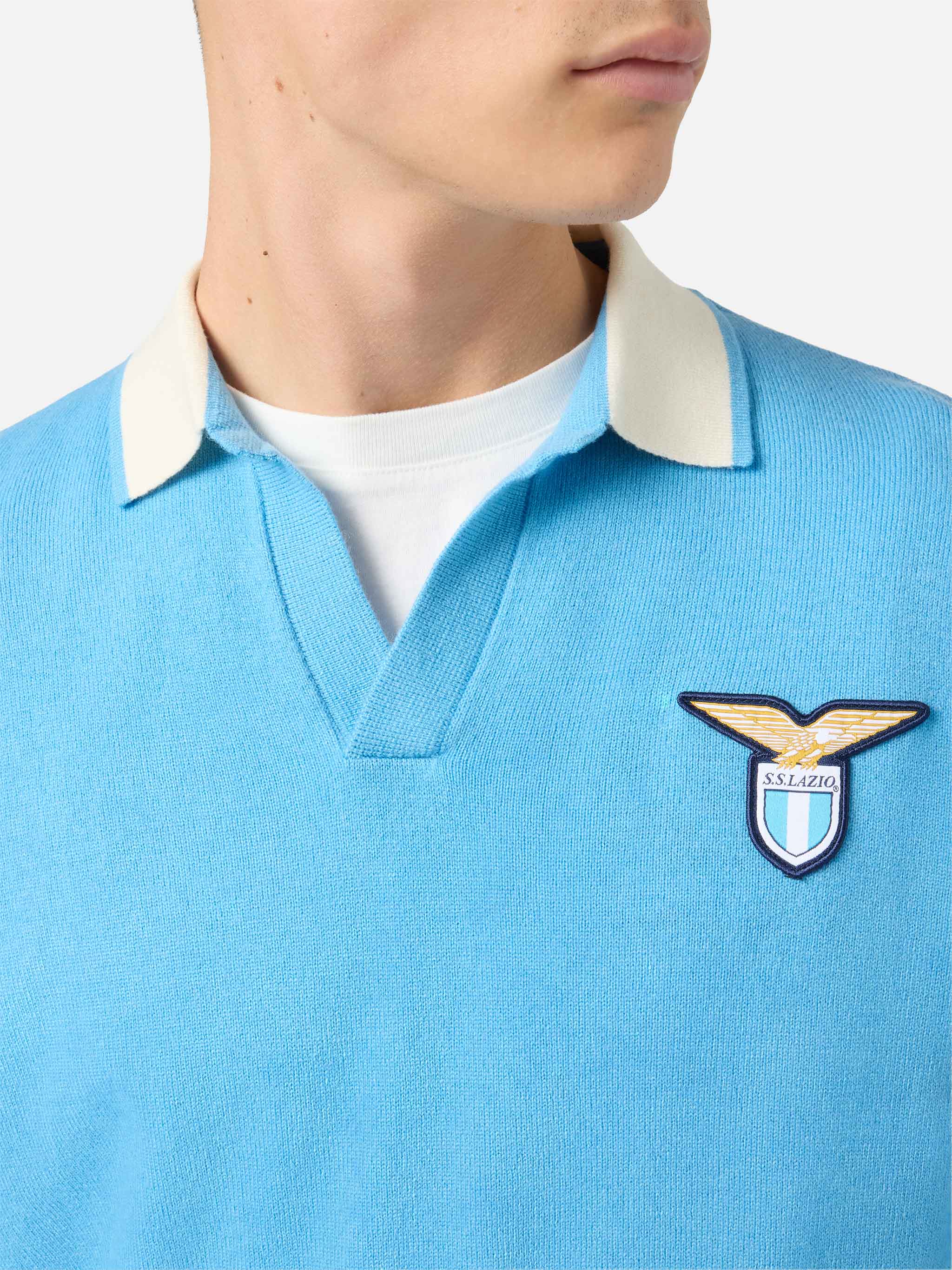 mc2-saint-barth-belmont-light-polo-maglia-azzurra-patch-lazio-special-edition image 2