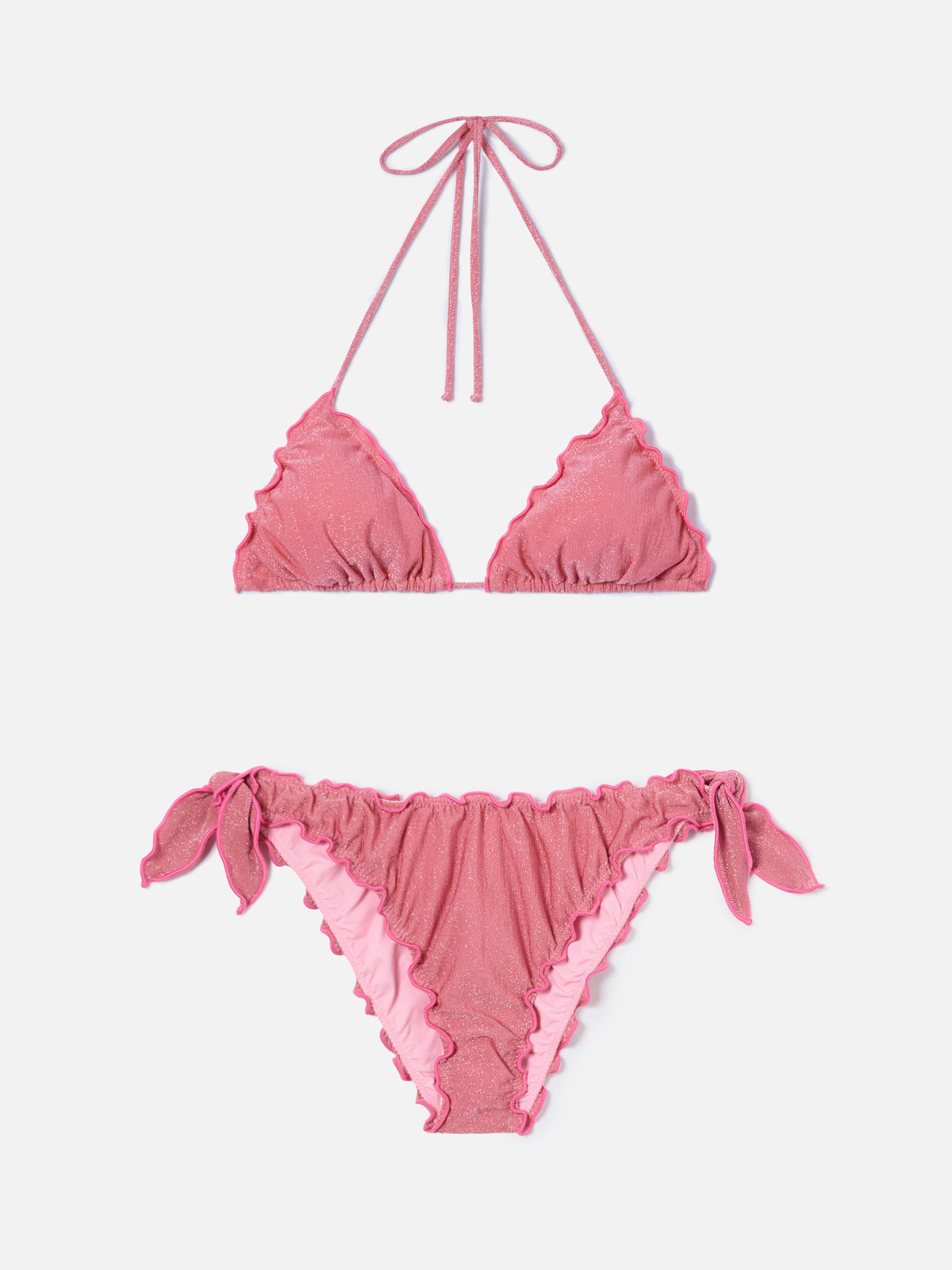 mc2-saint-barth-bikini-sagittarius-moon-triangolo-in-lurex-rosa image 1