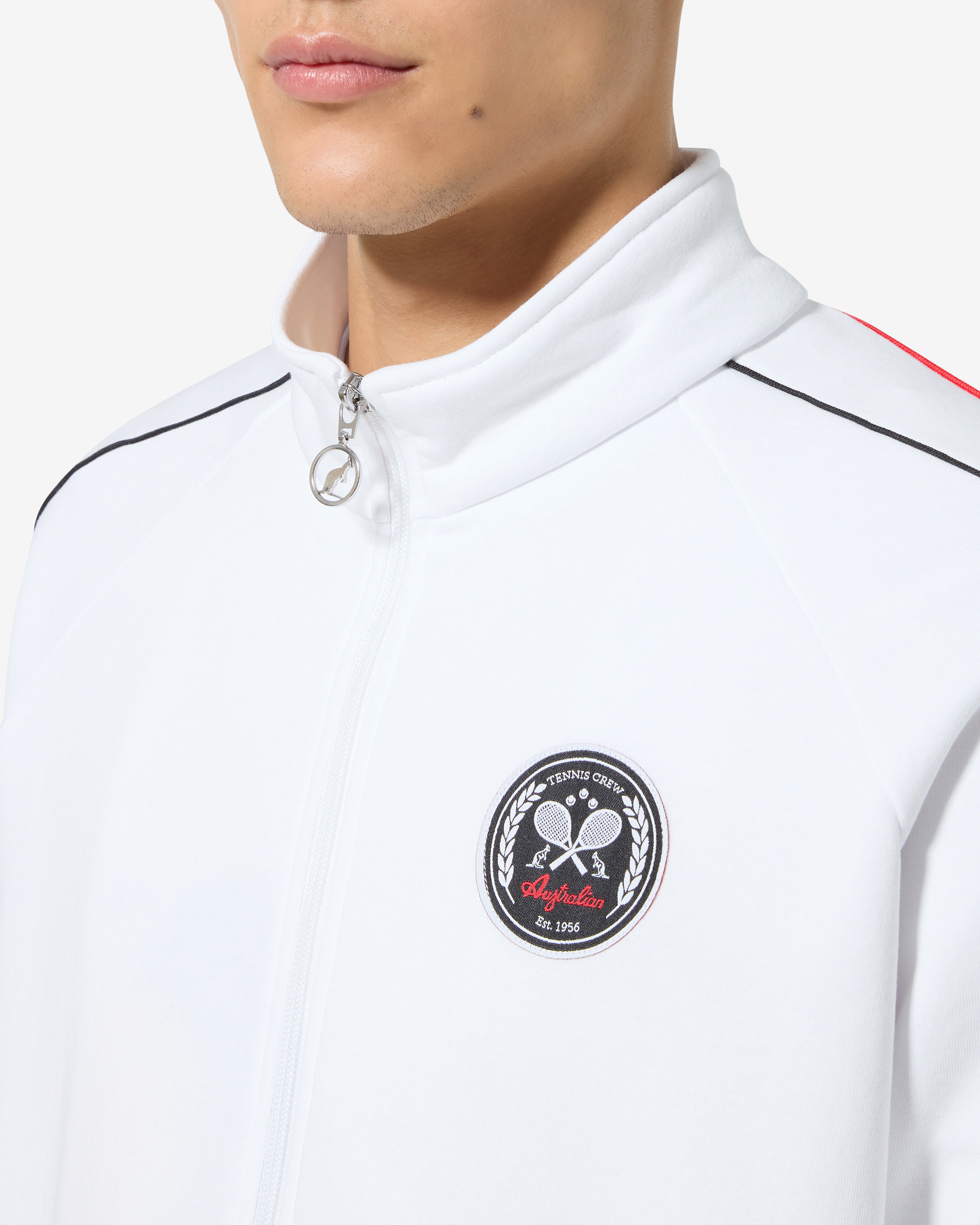 australian-tennis-crew-tuta-in-felpa-bianco-full-zip image 4