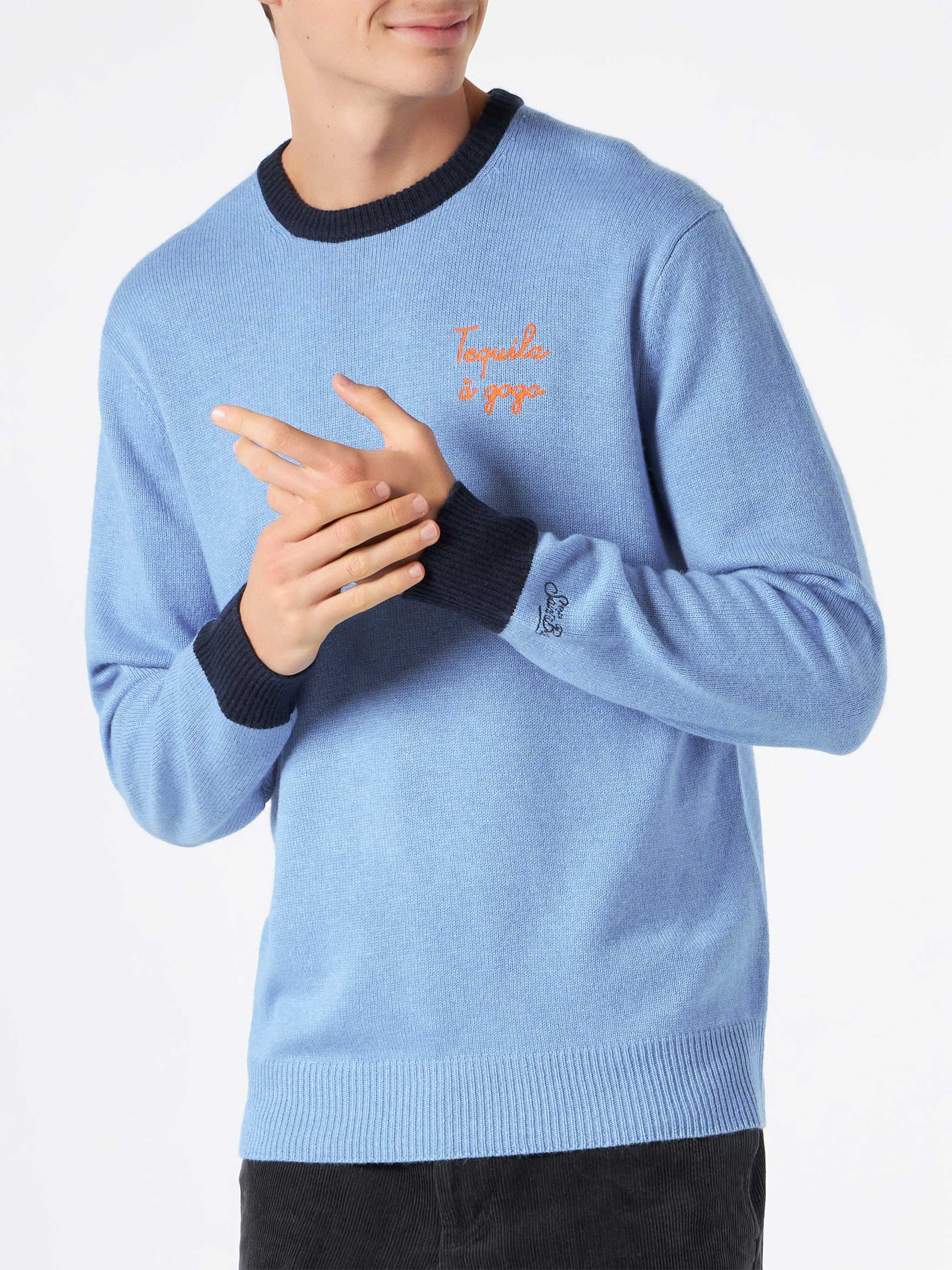 mc2-saint-barth-heron-maglione-uomo-girocollo-celeste-tequila-gogo image 5