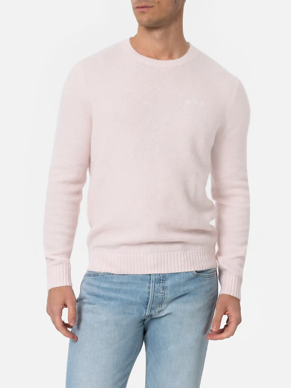 mc2-saint-barth-maglione-girocollo-regent-in-alpaca-stretch-rosa image 1