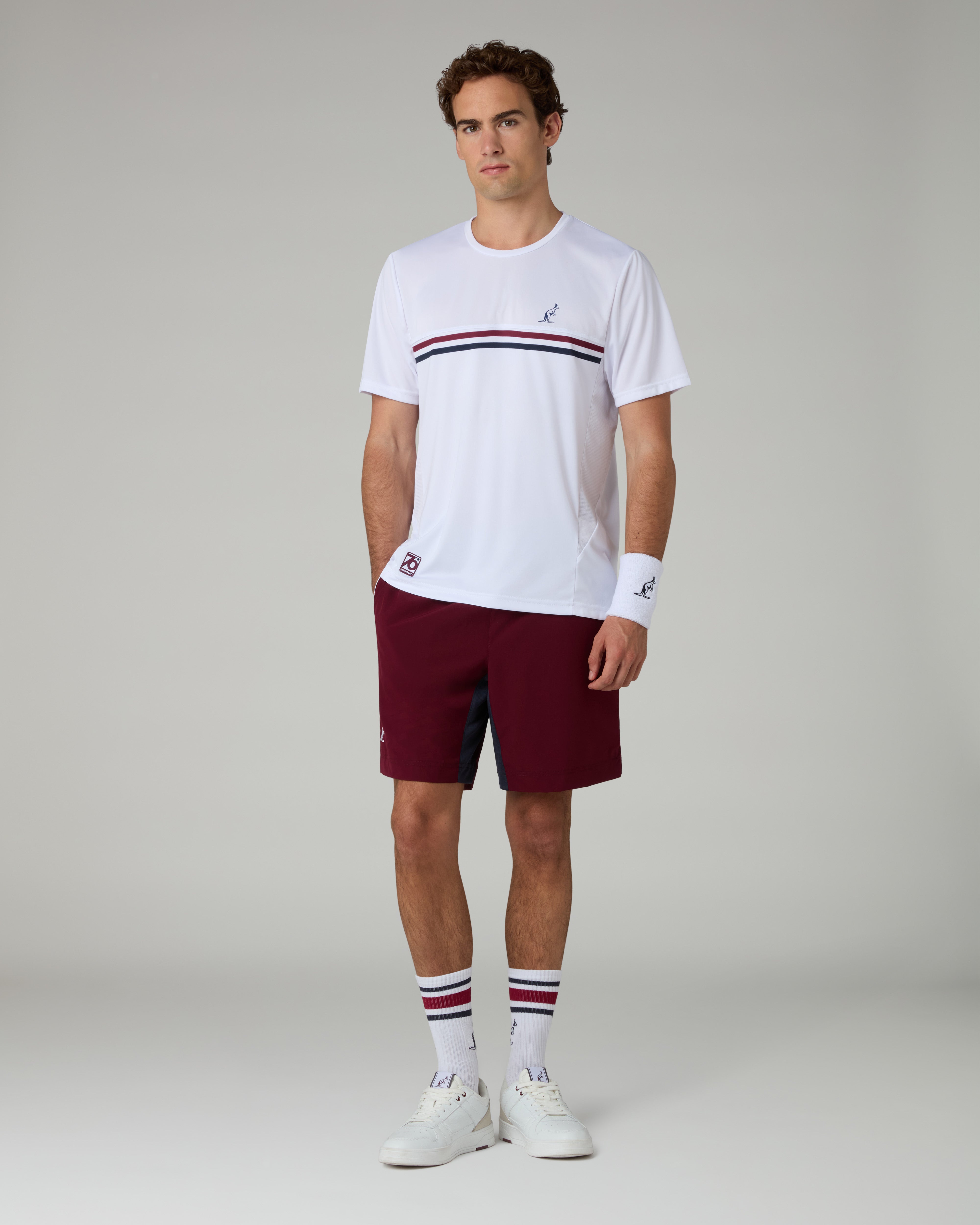 australian-slam-classic-short-short-tennis-bi-elastico-rubino image 2