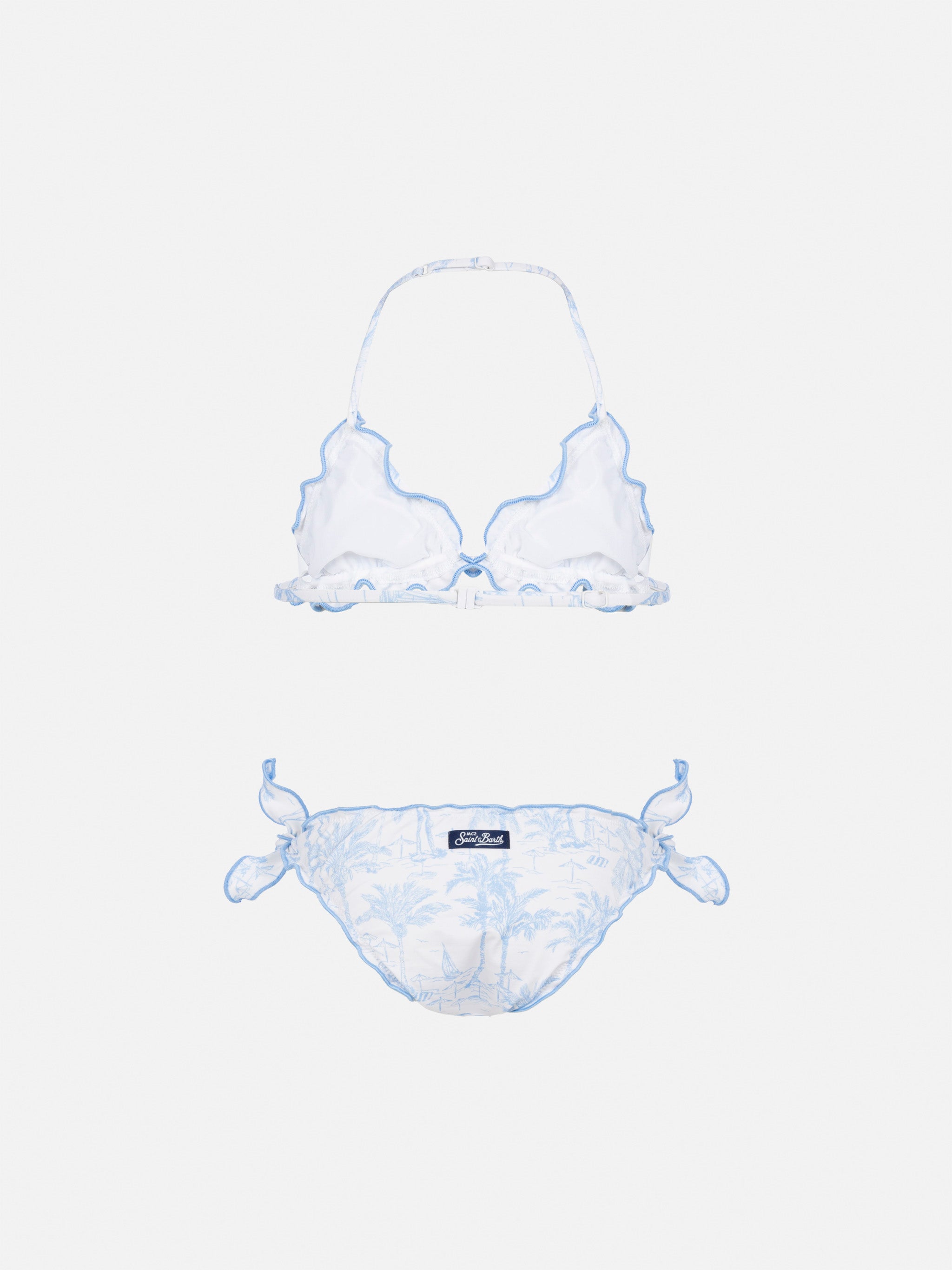 mc2-saint-barth-cris-bikini-a-triangolo-bambina-toile-de-jouy-azzurro image 2