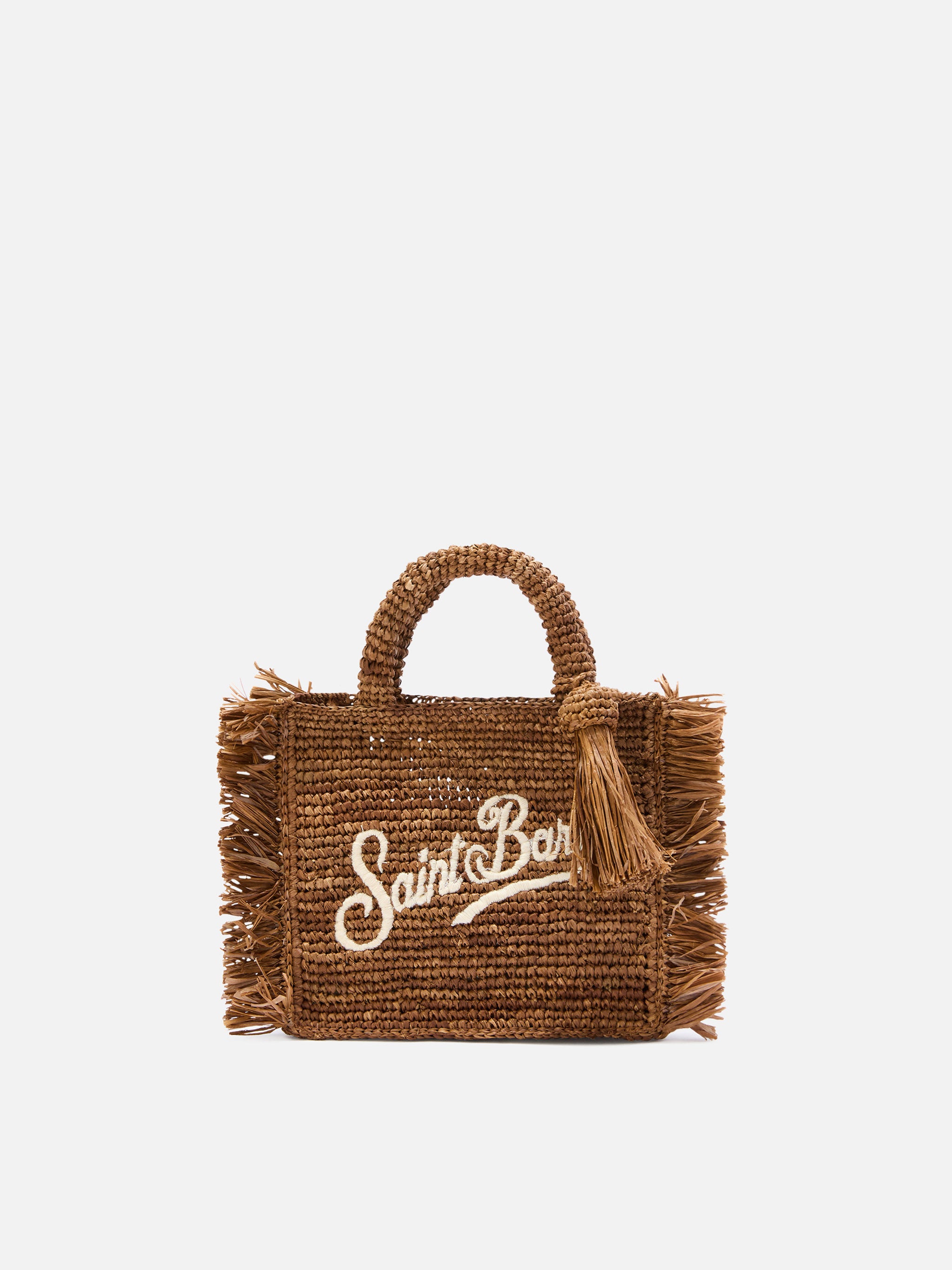 mc2-saint-barth-borsa-vanity-mini-raffia-marrone-con-frange image 1