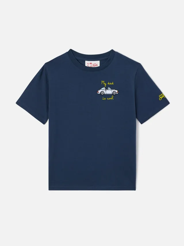 mc2-saint-barth-portofino-jr-t-shirt-bambino-blu-con-ricamo-my-dad-is-cool-porsc image 1