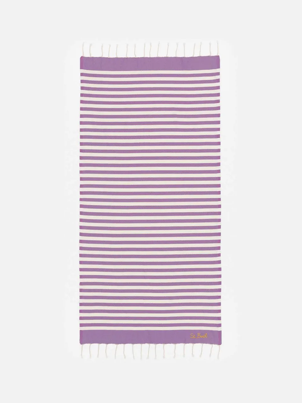 mc2-saint-barth-fouta-in-cotone-telo-da-spiaggia-con-stampa-a-righe-viola image 1