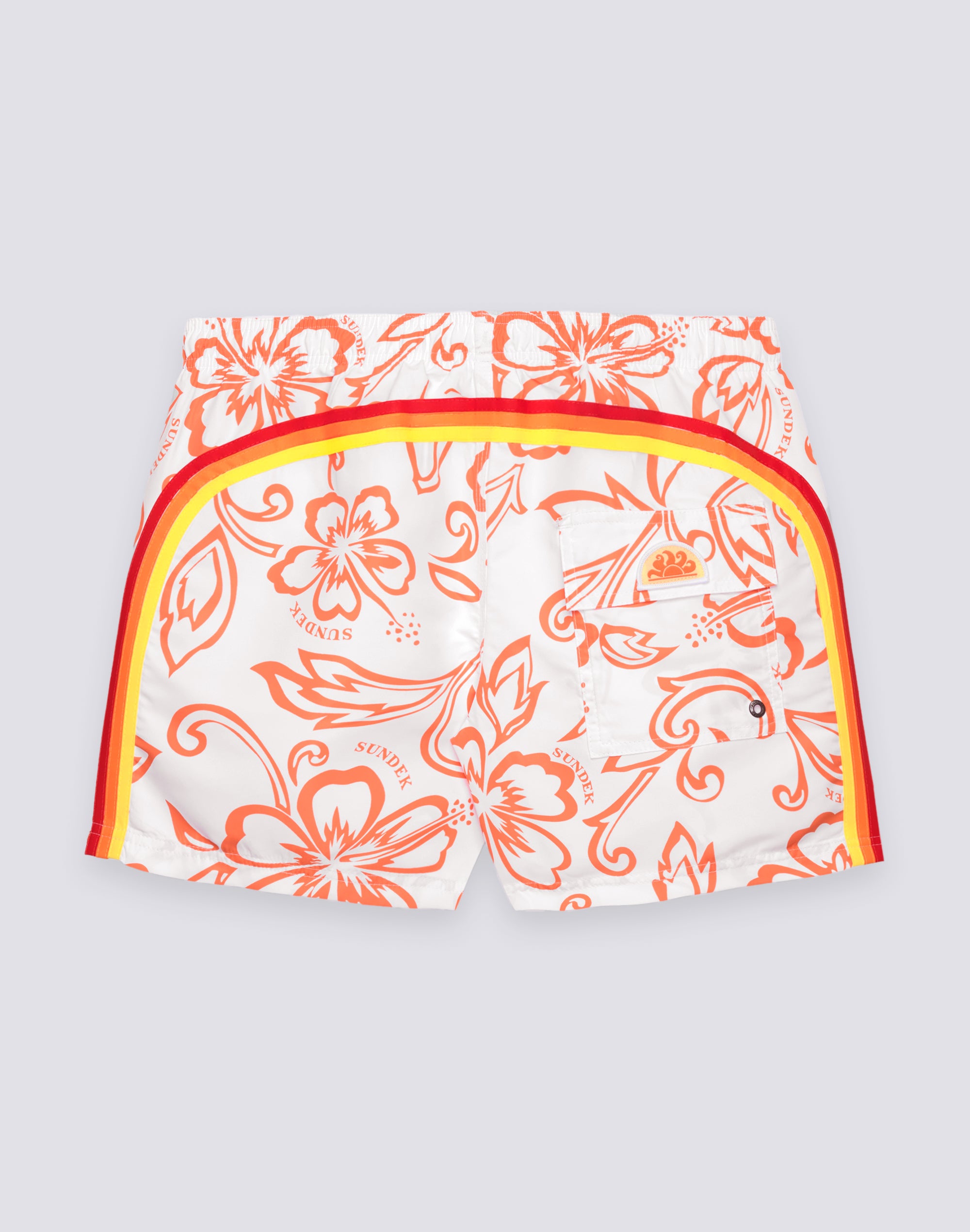 sundek-costume-mare-uomo-corto-archive-hibiscus-sk23-boardshort-vintage image 1