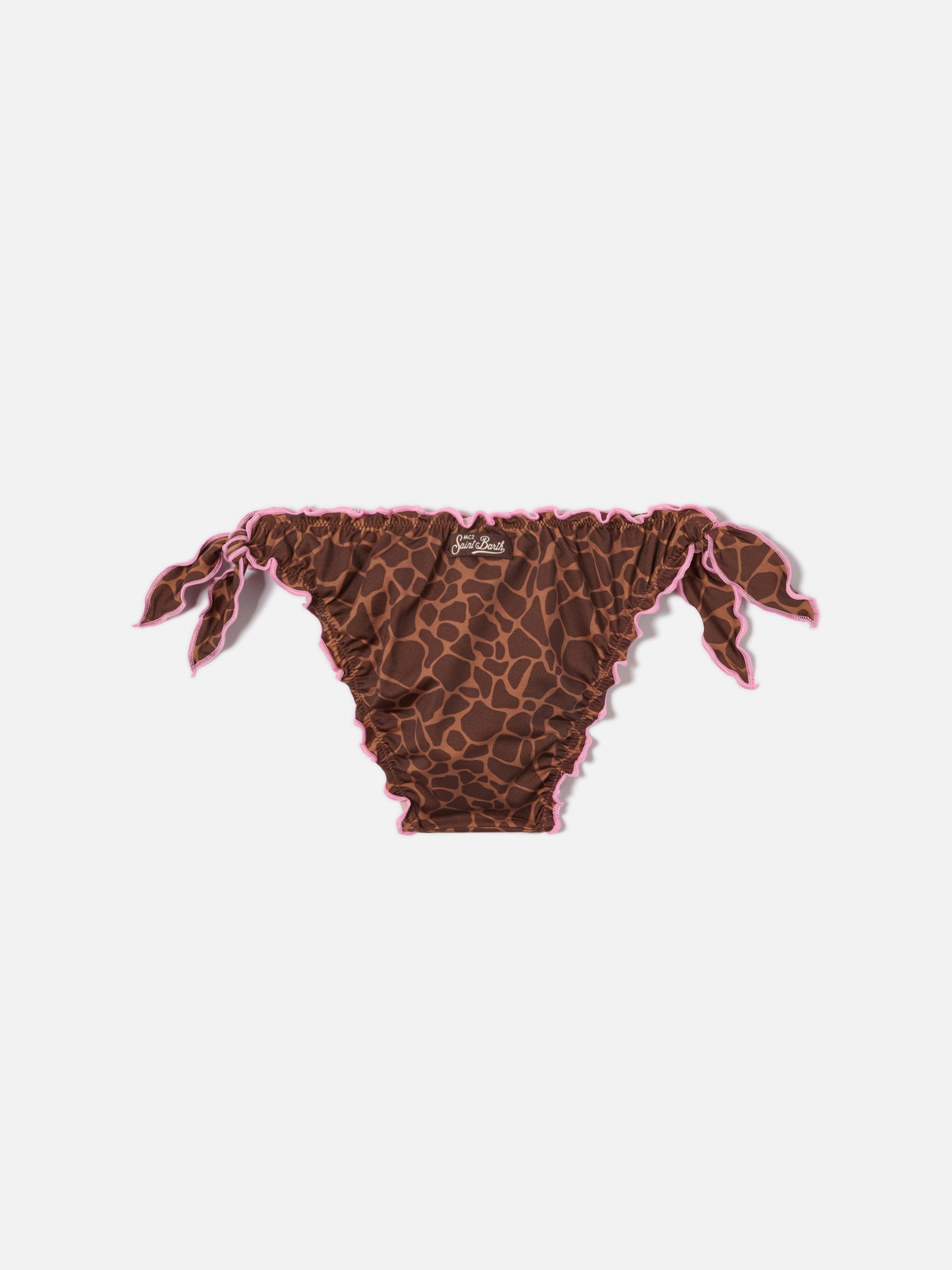 mc2-saint-barth-slip-mare-cric-animalier-bambina-bordi-rosa image 2