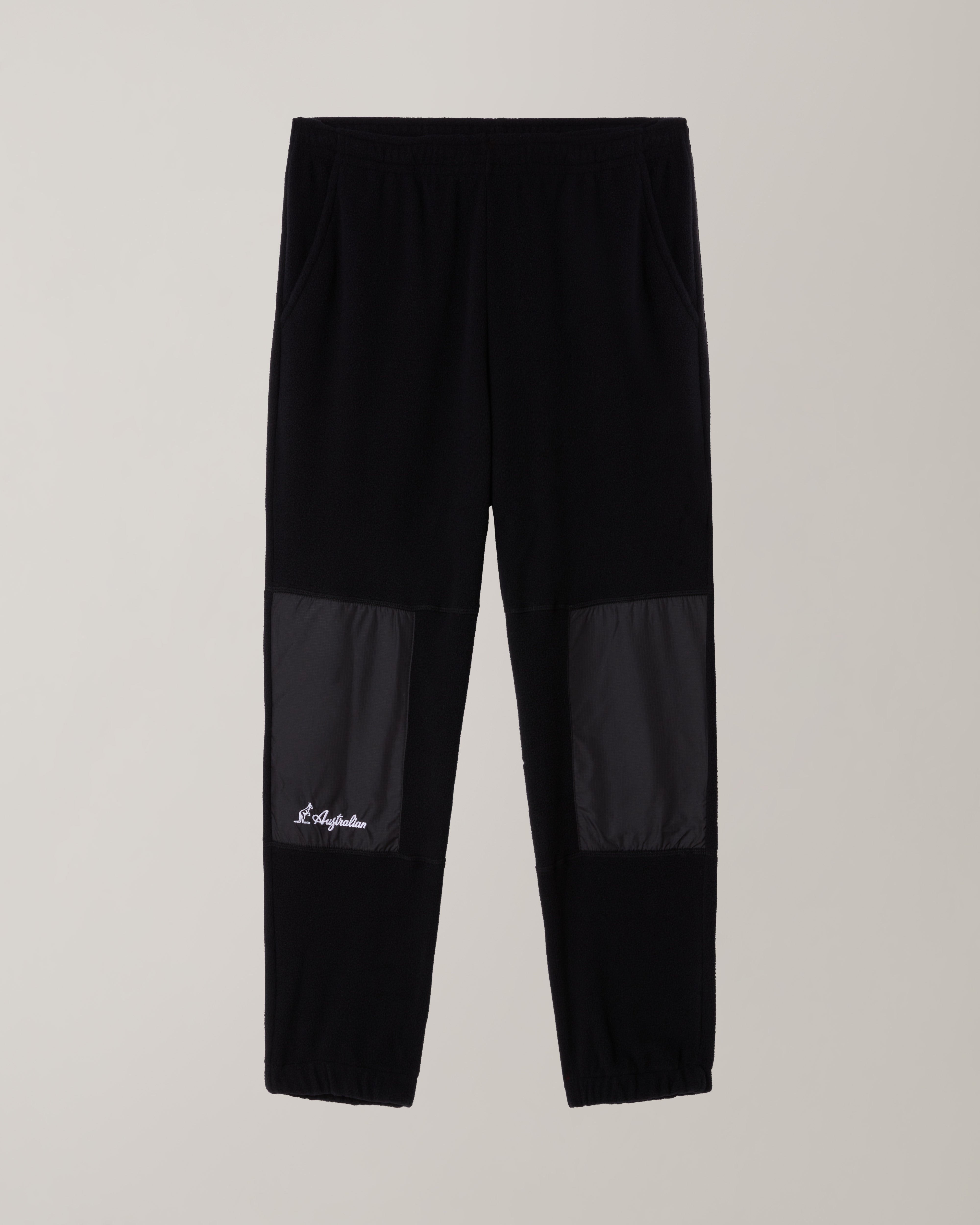 australian-color-block-track-pant-nero-in-pile-con-inserti-brice image 8