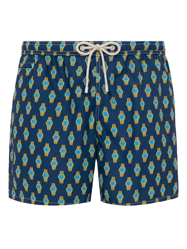 mc2-saint-barth-costume-mare-uomo-lighting-blu-navy-stampa-orologi image 1