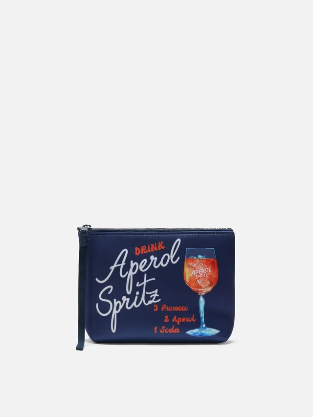mc2-saint-barth-pochette-aline-in-scuba-stampa-ricetta-spritz-blu-navy image 1