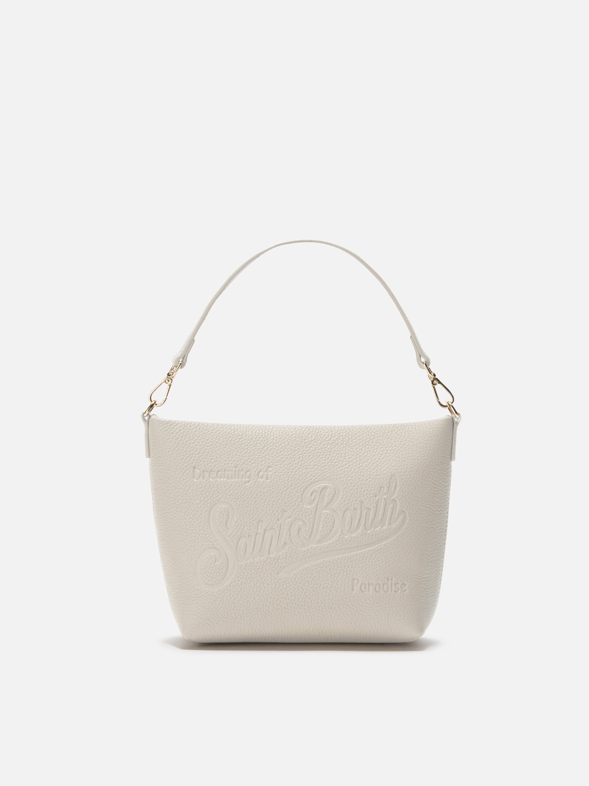 mc2-saint-barth-aline-bag-borsa-a-spalla-pelle-martellata-bianca image 1