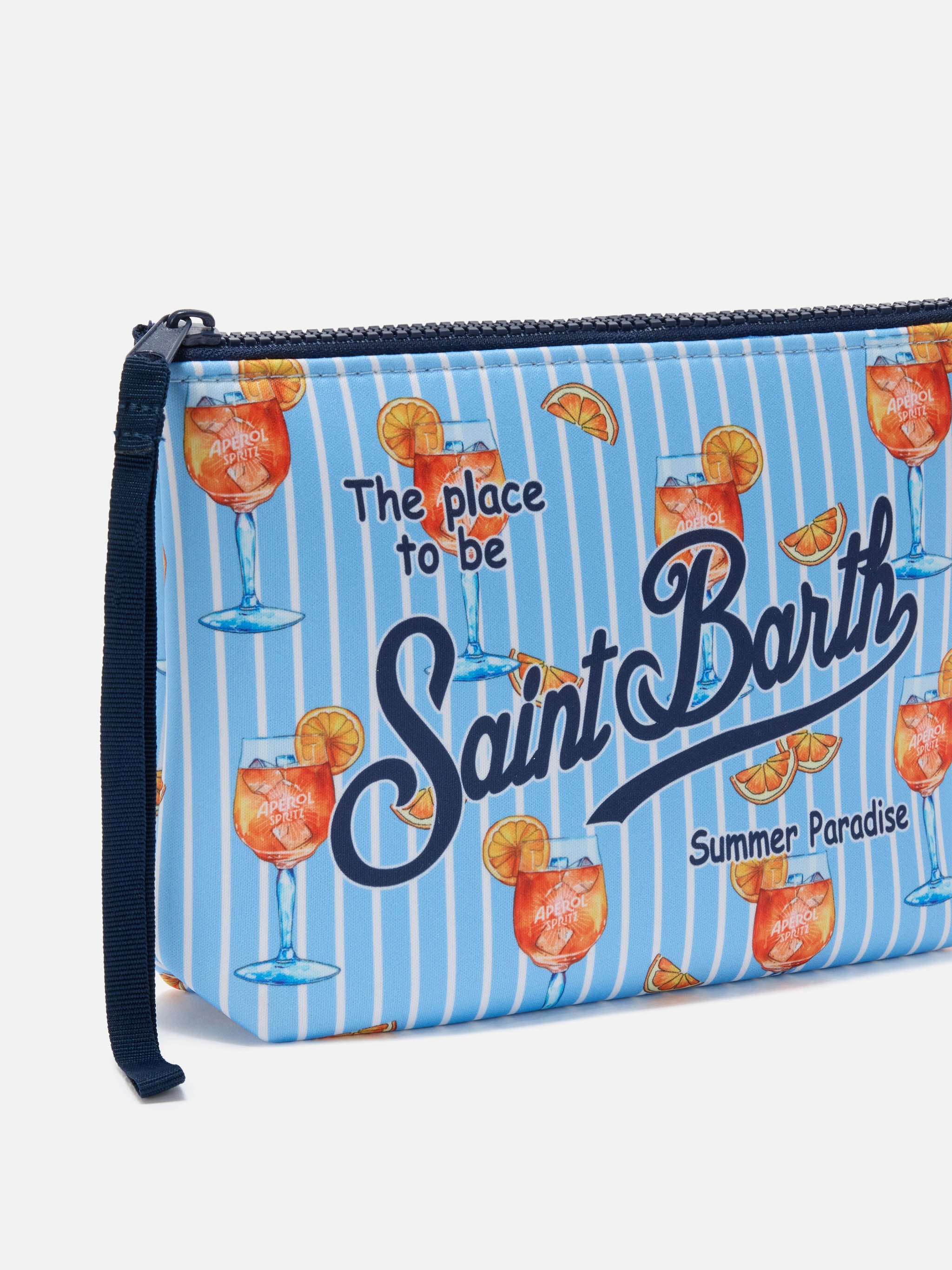 mc2-saint-barth-pochette-aline-in-scuba-a-righe-azzurre-stampa-spritz image 2