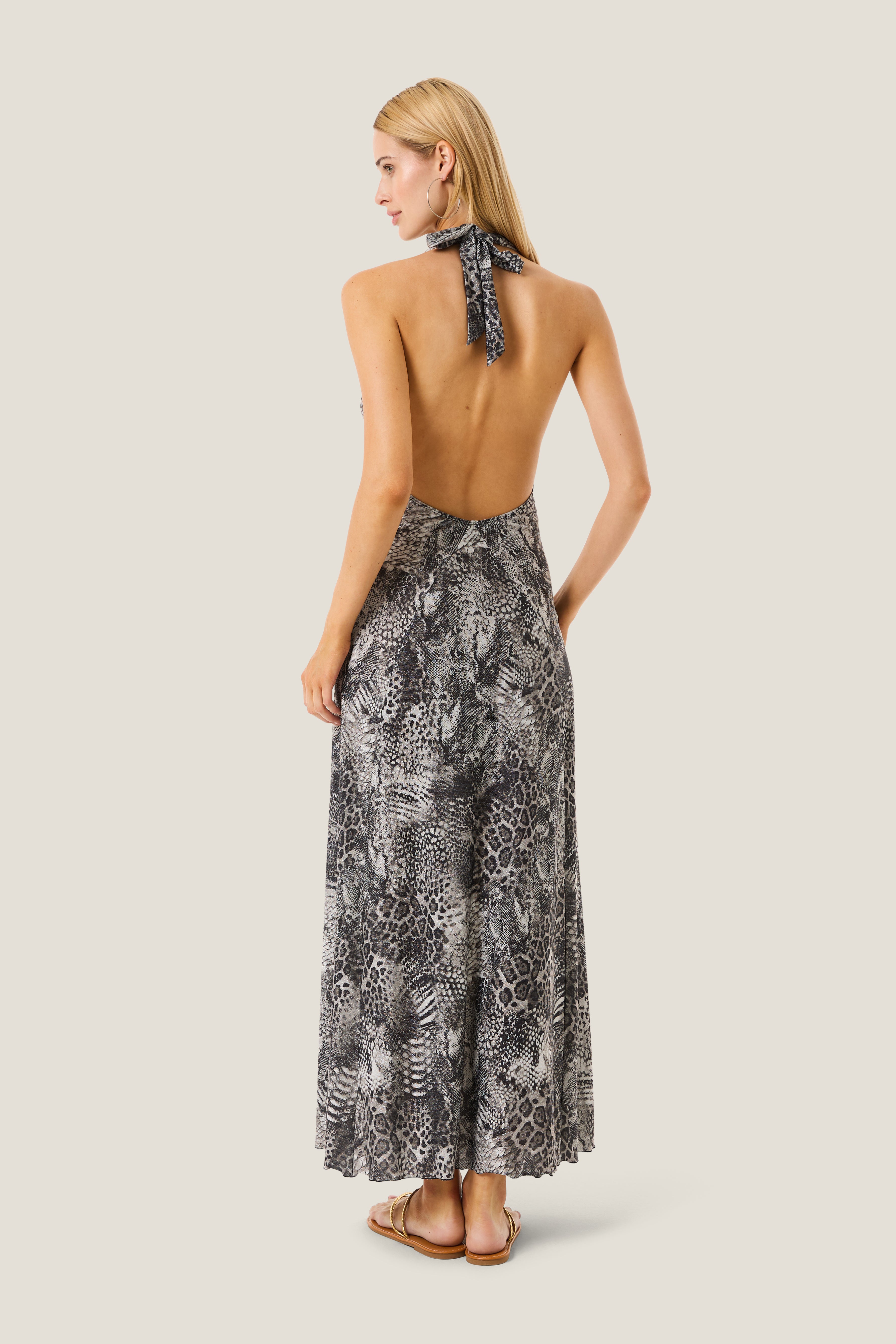 4giveness-abito-lungo-schiena-scoperta-animalier-resort-donna image 2