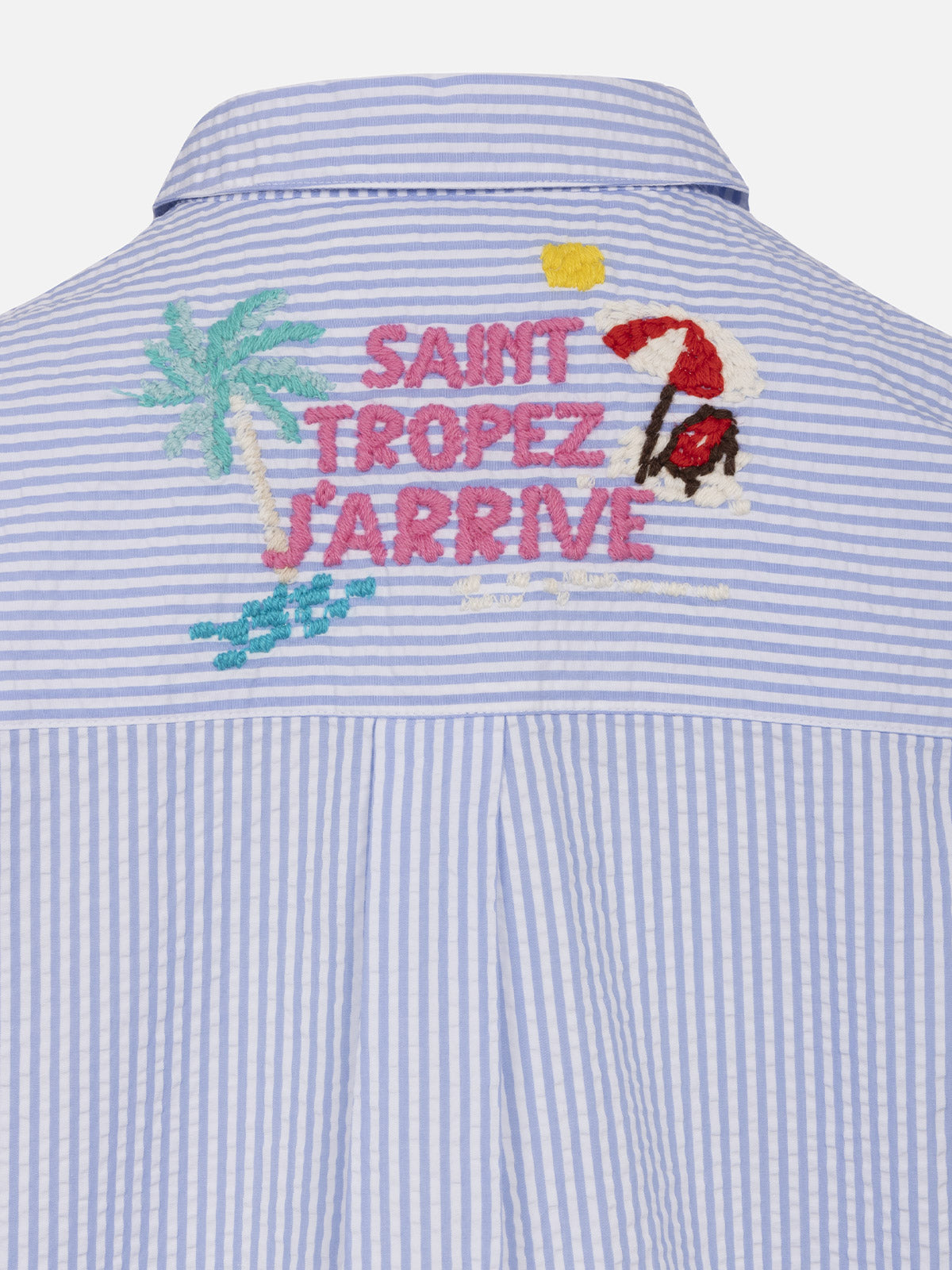 camicia-over-bambina-mc2-saint-barth-mini-brigitte-in-seersucker-con-stampa-riga image 3