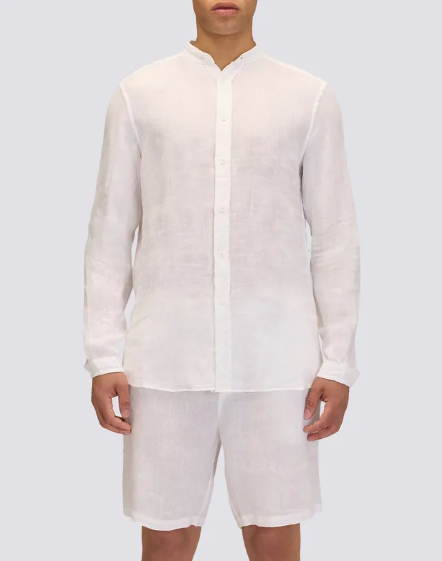 sundek-goldenwave-camicia-uomo-in-lino-tinto-capo-con-collo-alla-coreana-2 image 1