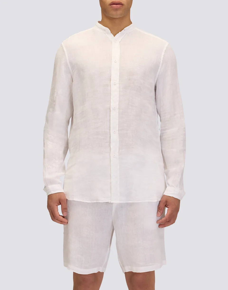 sundek-goldenwave-camicia-uomo-in-lino-tinto-capo-con-collo-alla-coreana-2 image 1