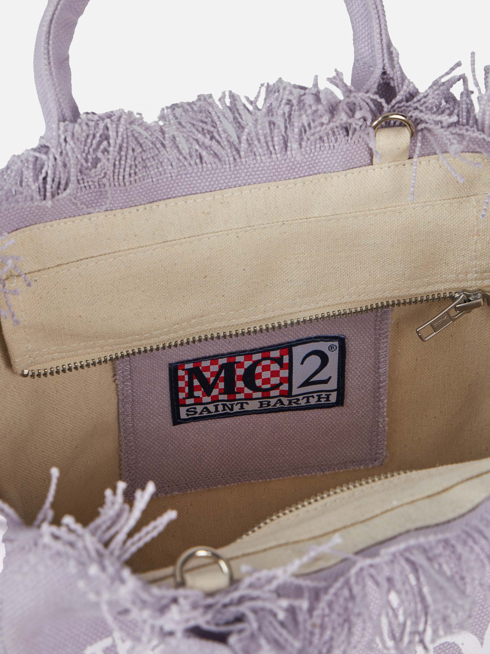mc2-saint-barth-colette-borsa-mare-canvas-cotone-lilla image 5