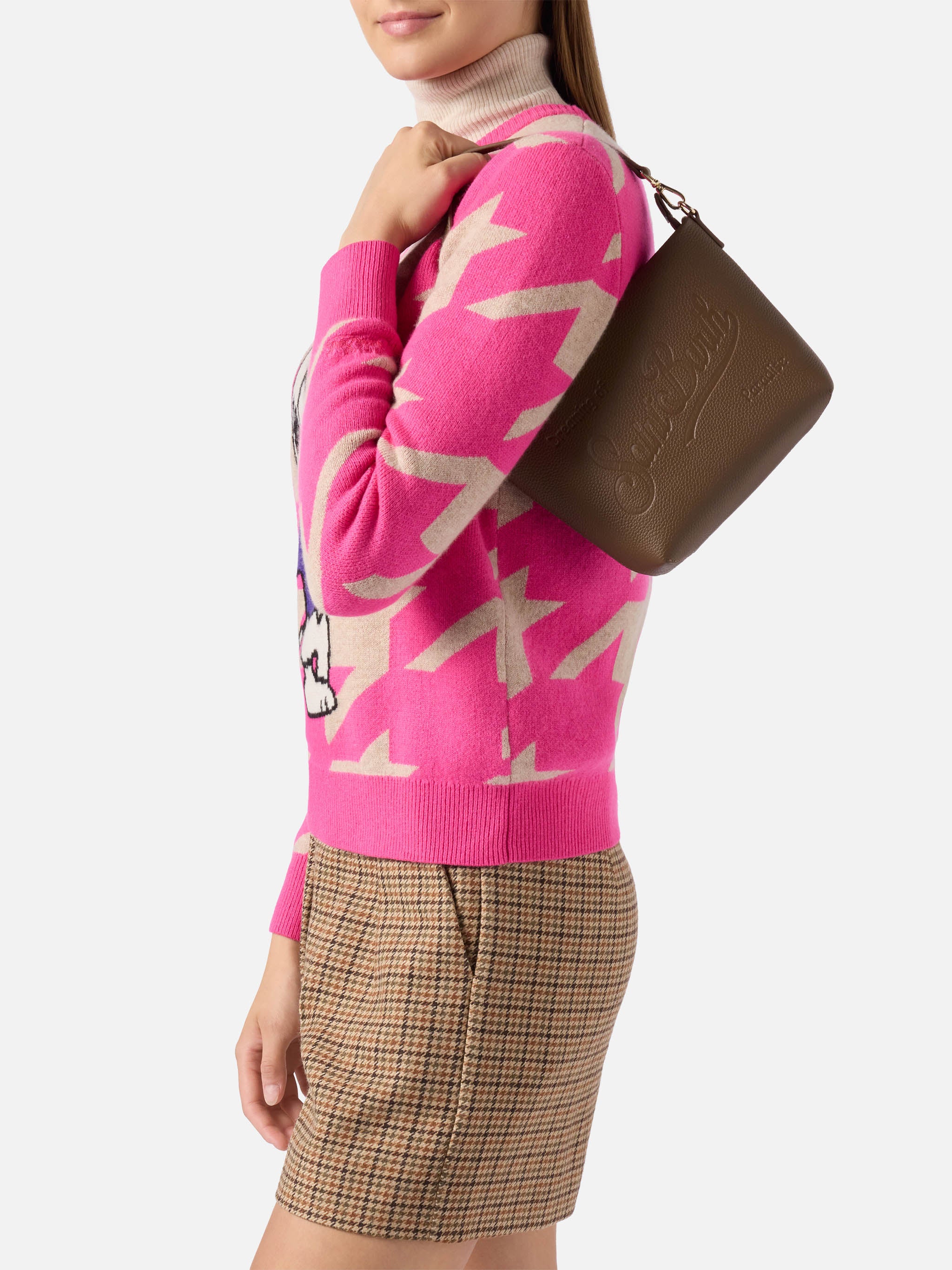 mc2-saint-barth-borsa-aline-bag-a-spalla-in-pelle-martellata-marrone-23x16-5x7-c image 2