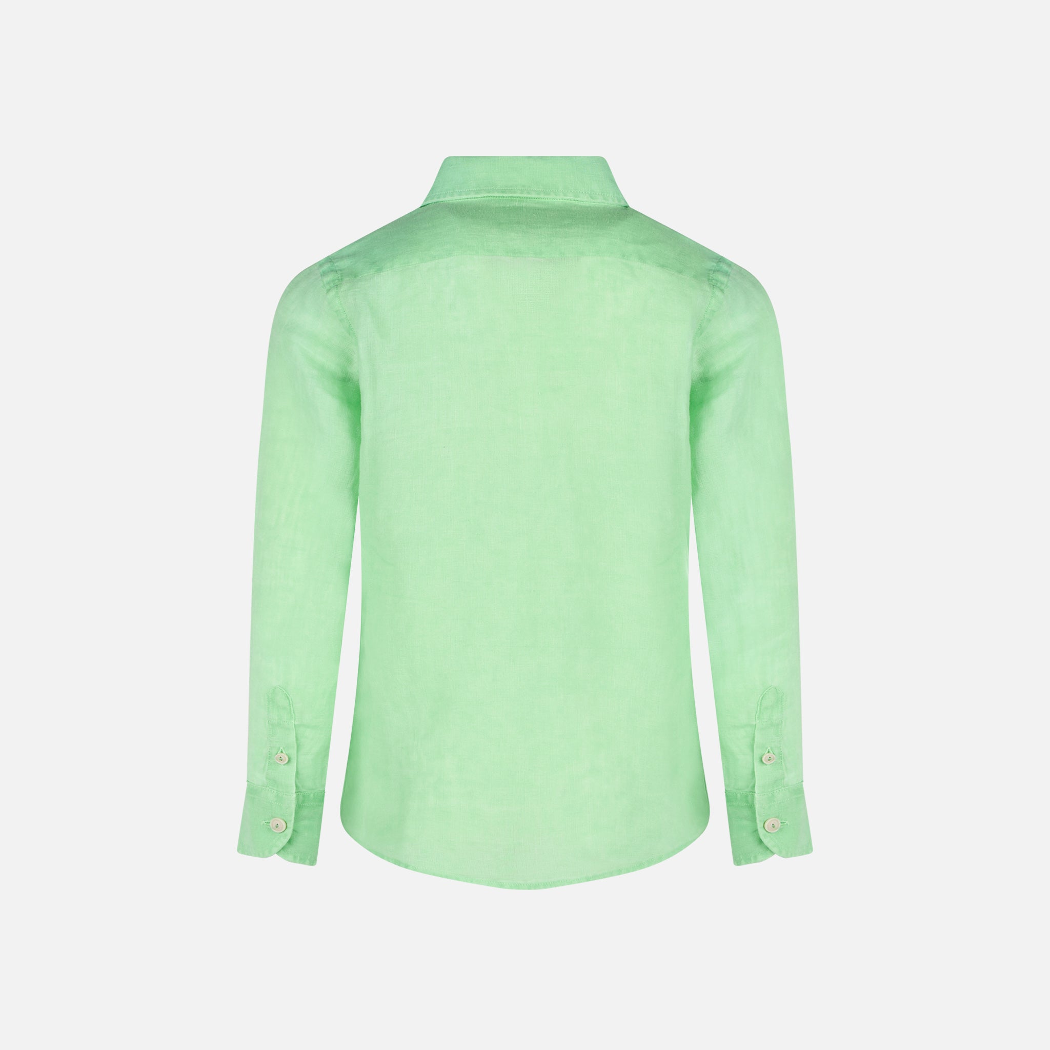 mc2-saint-barth-camicia-bambino-in-lino-verde-fluo-acqua image 3