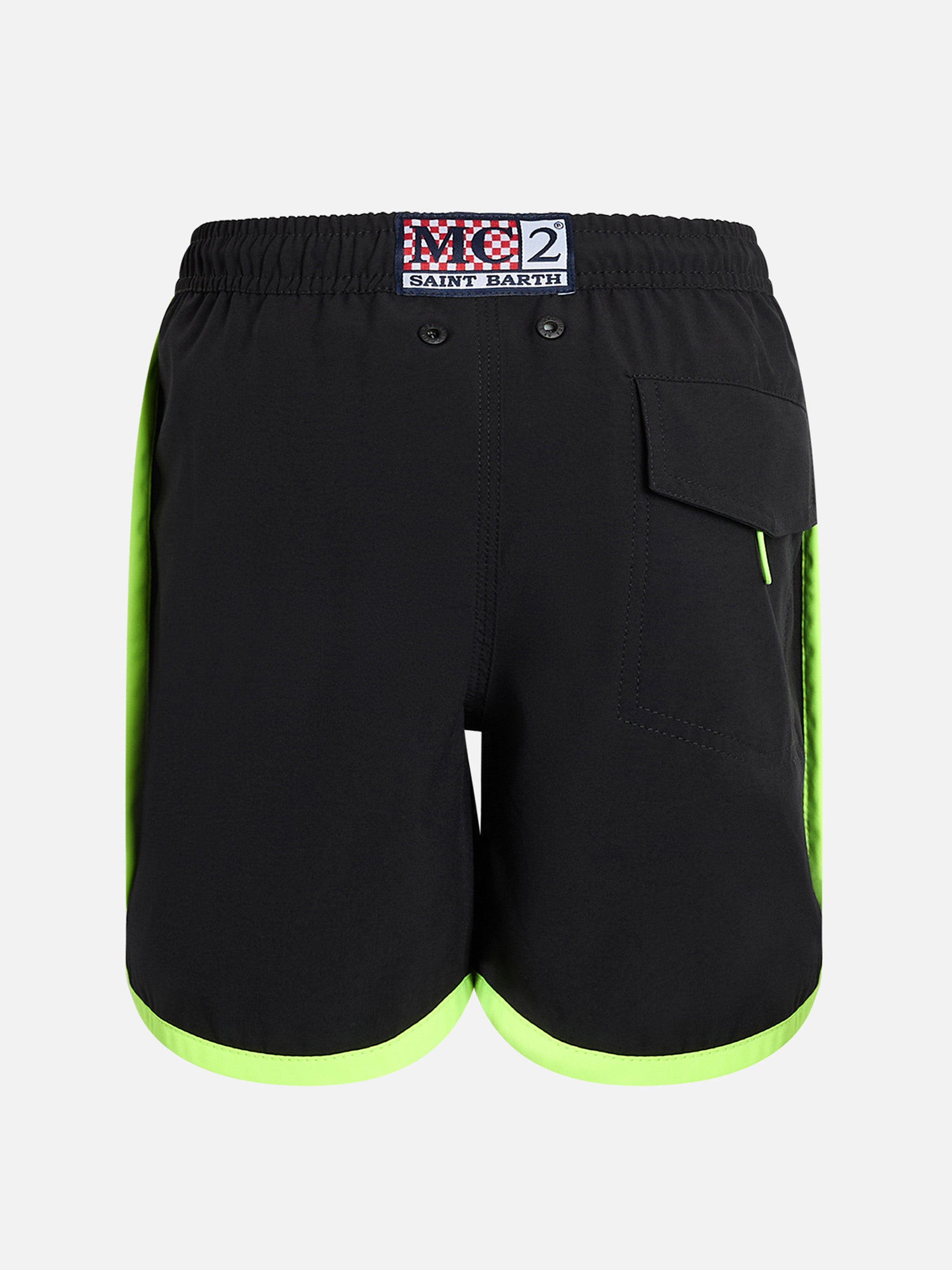 mc2-saint-barth-costume-mare-bambino-kyte-comfort-jr-lungo-nero-con-profilo-fluo image 2