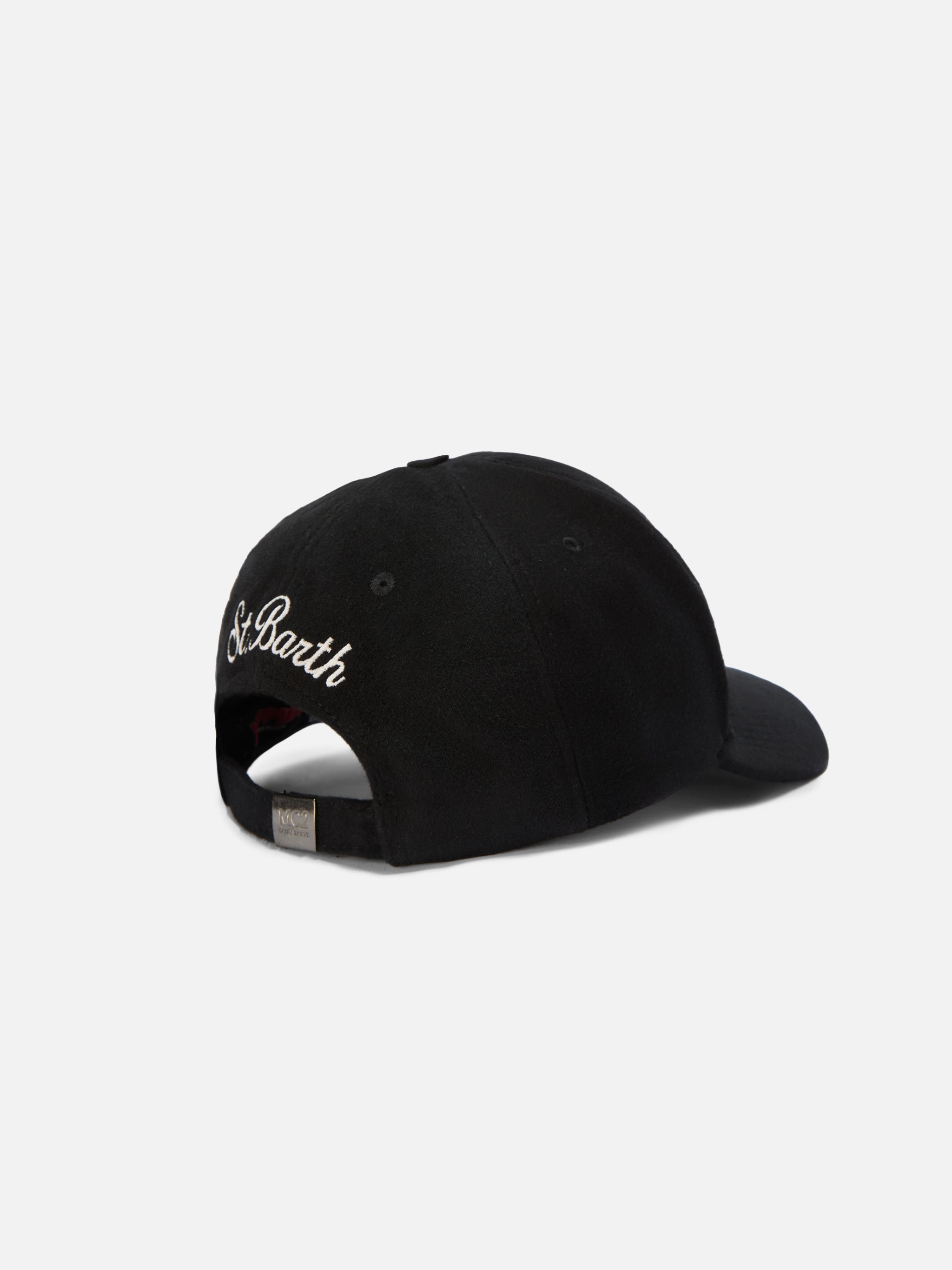 mc2-saint-barth-cappello-baseball-wool-nero-ricamo-yuppies image 3